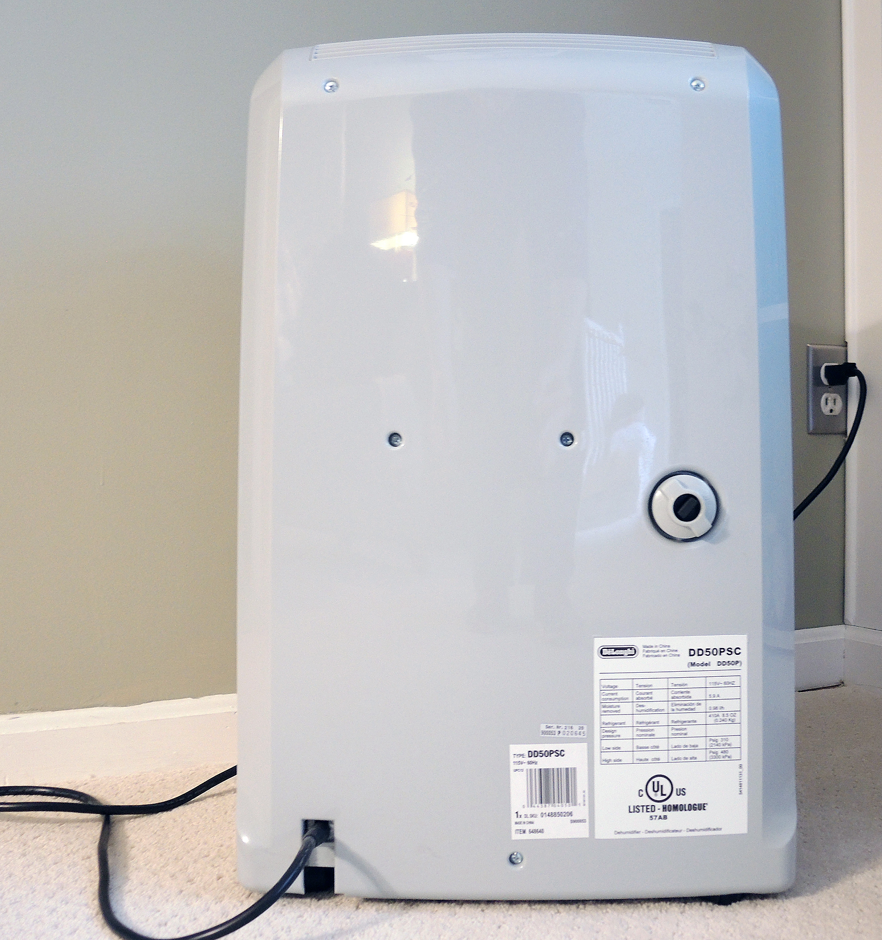 DeLonghi 50 Pint Dehumidifier with Pump System