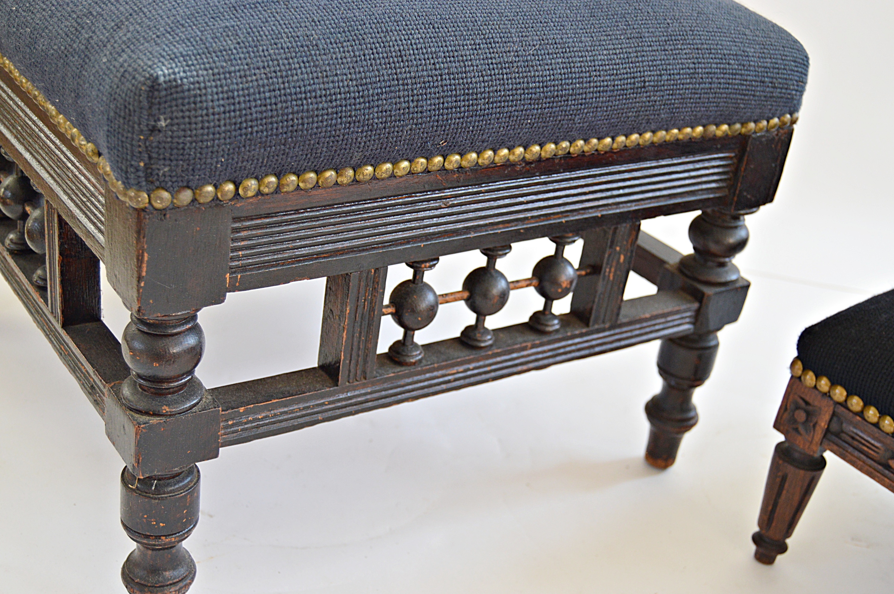 Antique Needlepoint Stools