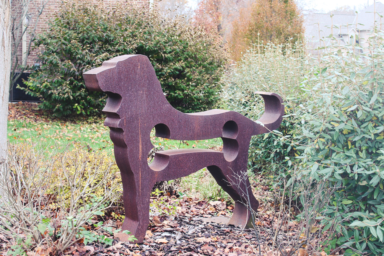 Metal Outdoor Dog Statue