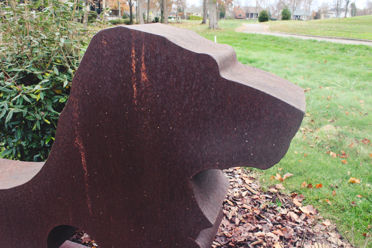 Metal Outdoor Dog Statue