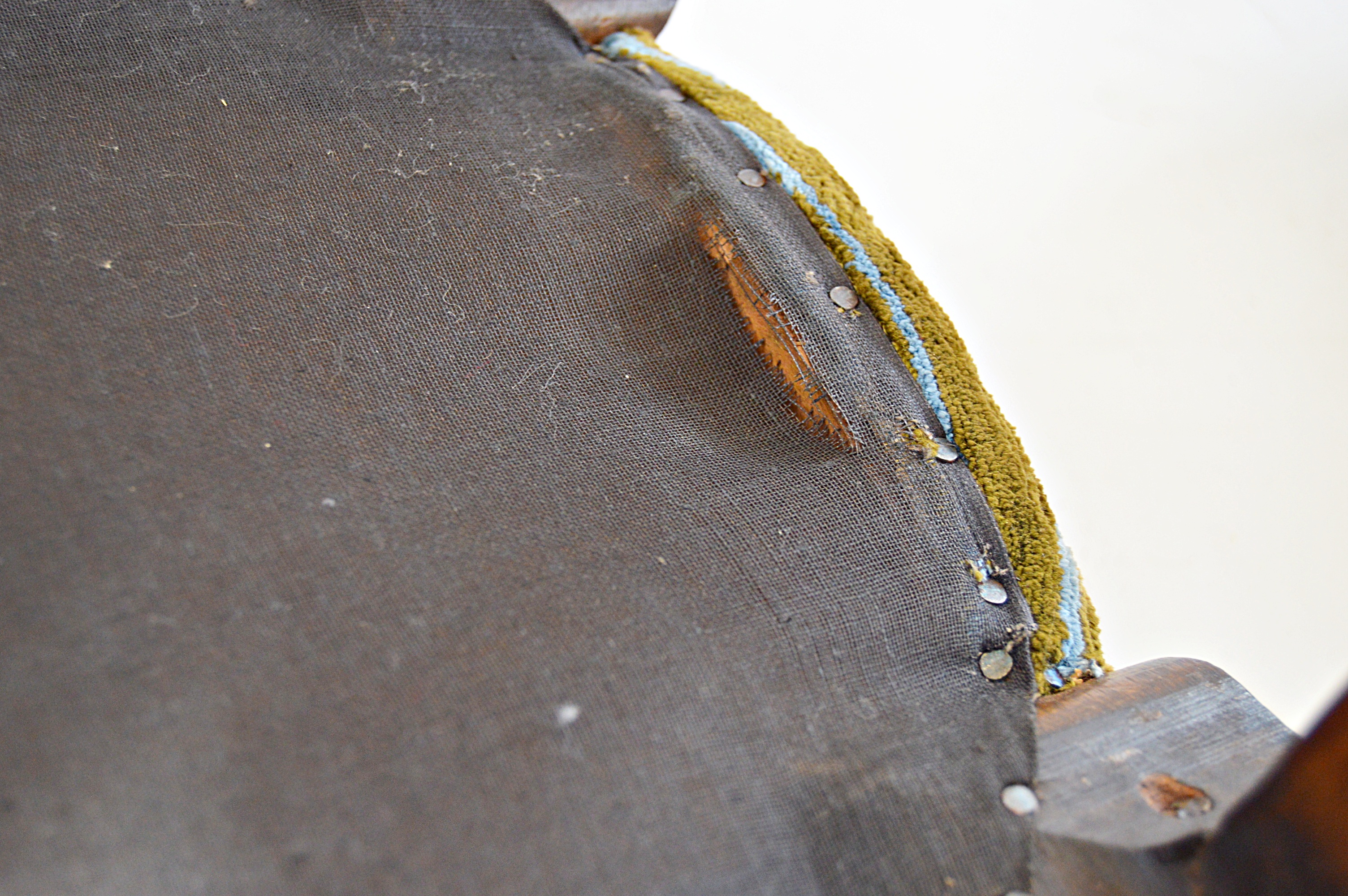 Antique Stools, One with Needlepoint