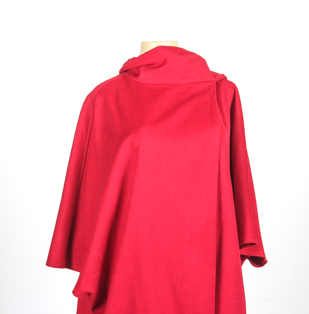 Vintage Gemini Red Wool Cape