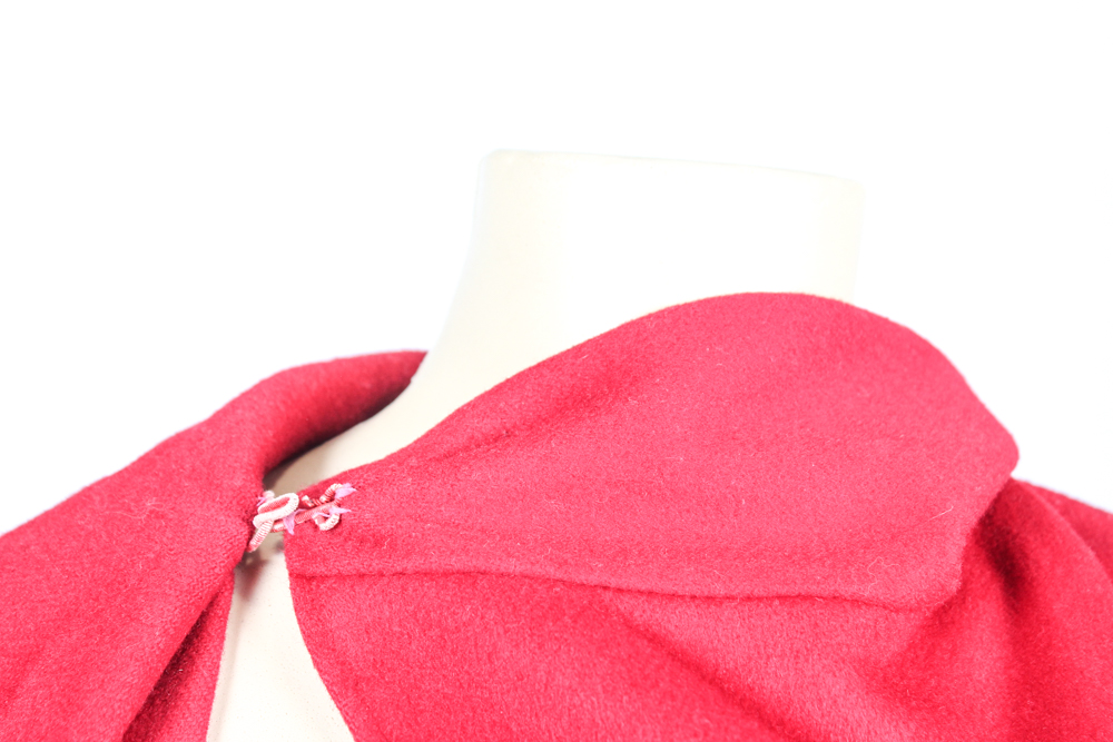 Vintage Gemini Red Wool Cape