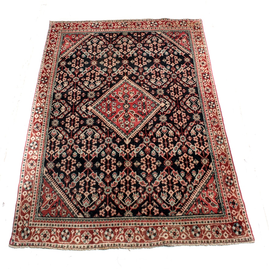 Vintage Hand-Knotted Persian Sultanabad Rug