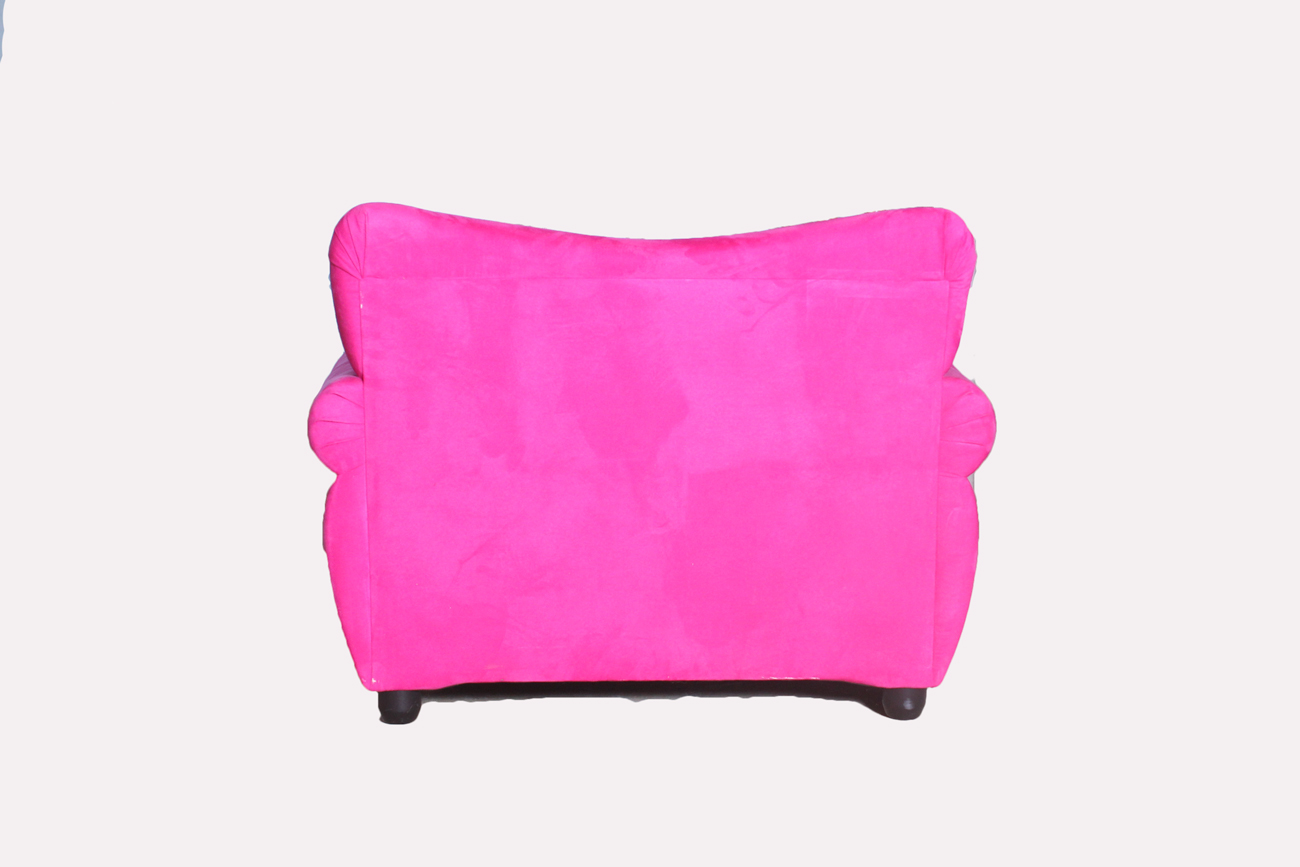 Child's Armchair with Animal Print Pillows and Stool