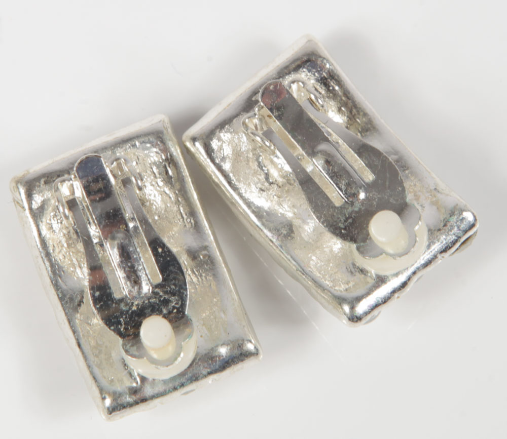 Vintage Hoop and Button Costume Earrings