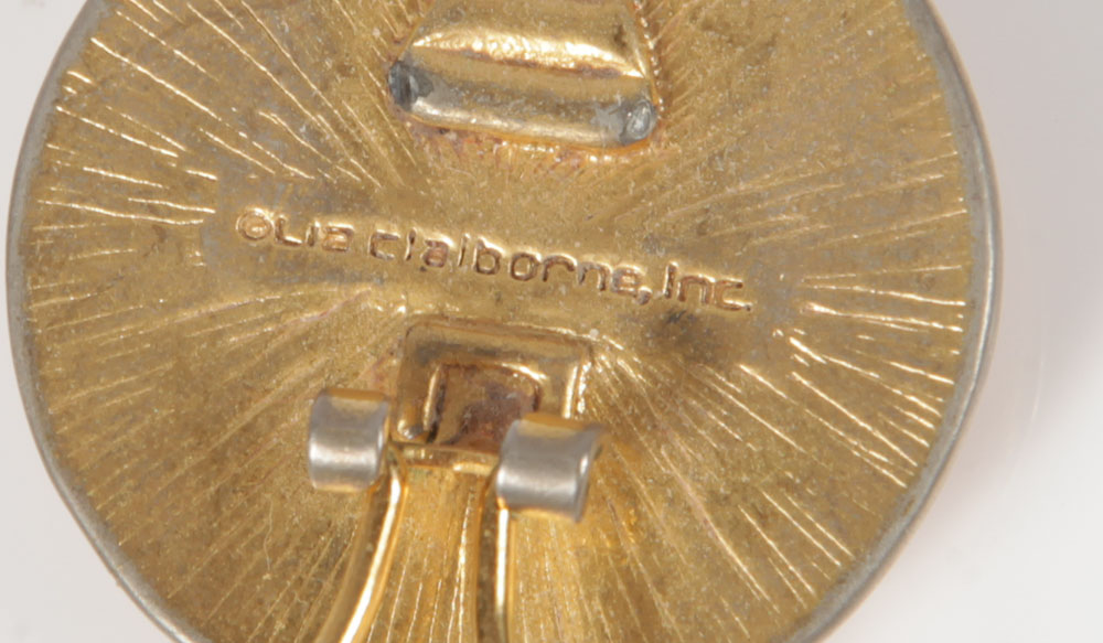 Vintage Hoop and Button Costume Earrings