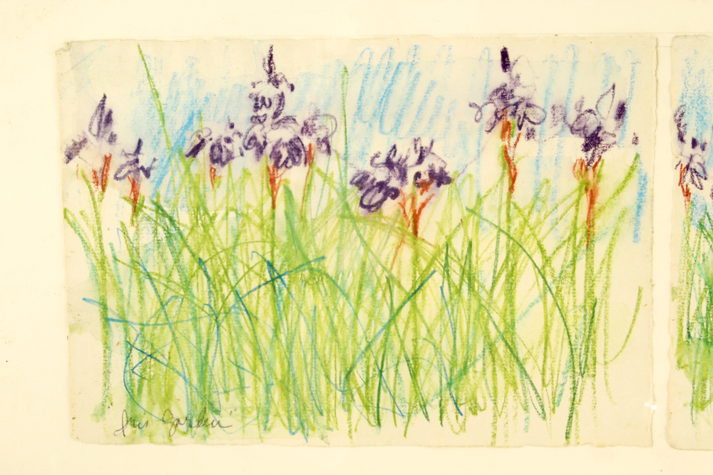 John Tuska Color Drawing on Paper Quadriptych