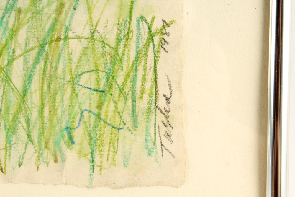 John Tuska Color Drawing on Paper Quadriptych