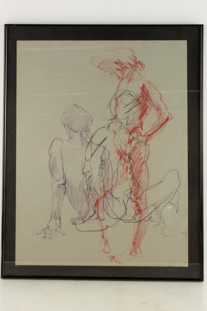 John Tuska Drawing on Paper Female Study