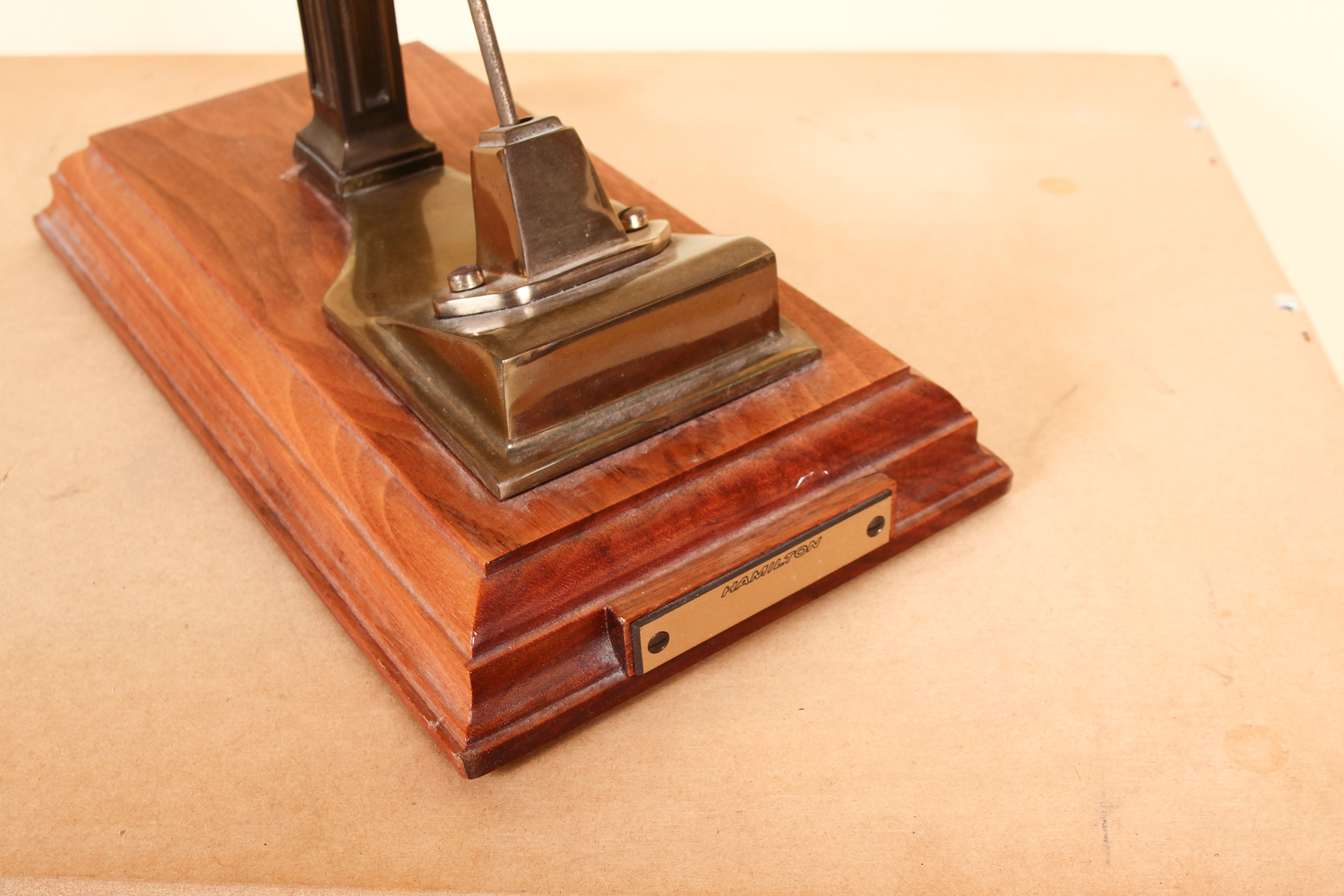 Hamilton Metal and Wooden Sphere Desk Clock