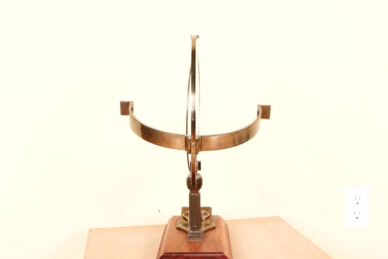 Hamilton Metal and Wooden Sphere Desk Clock