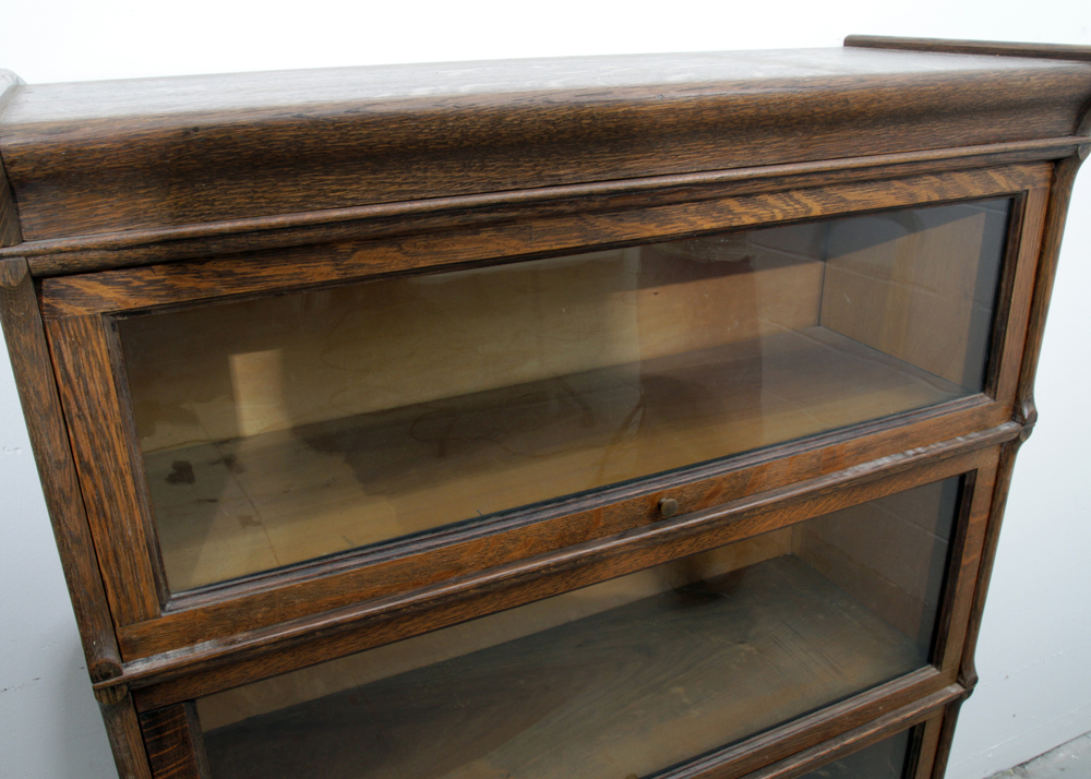 Antique Tiger Oak Barrister Bookcase