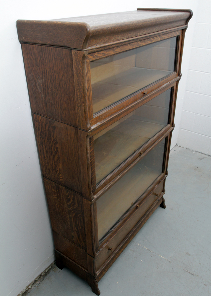 Antique Tiger Oak Barrister Bookcase