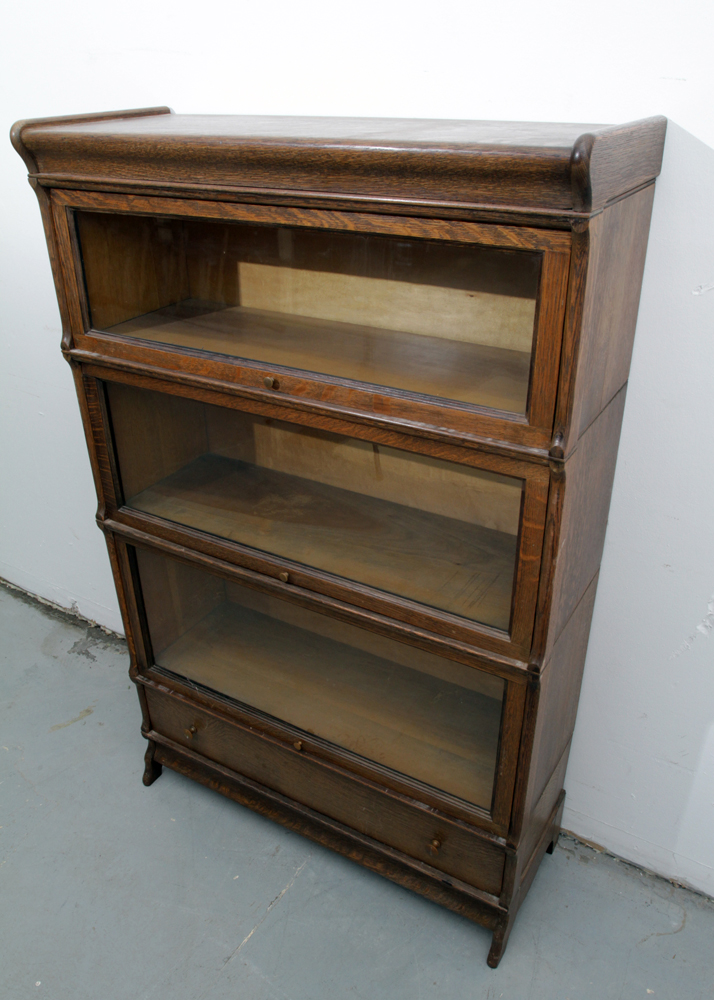 Antique Tiger Oak Barrister Bookcase