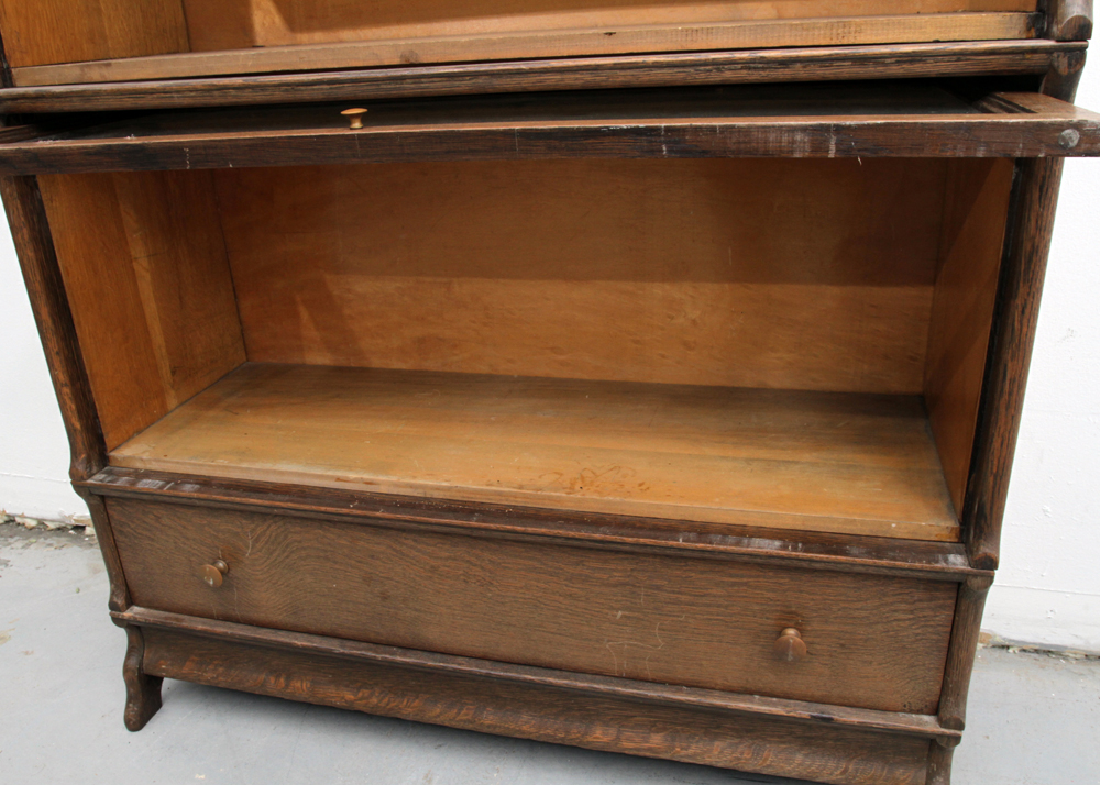 Antique Tiger Oak Barrister Bookcase