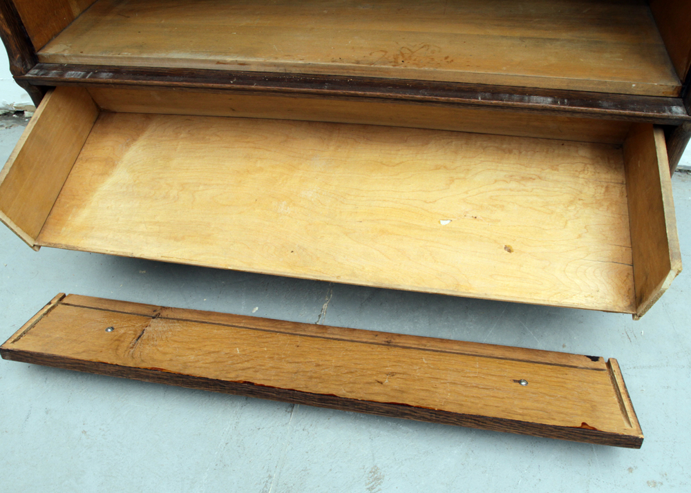 Antique Tiger Oak Barrister Bookcase