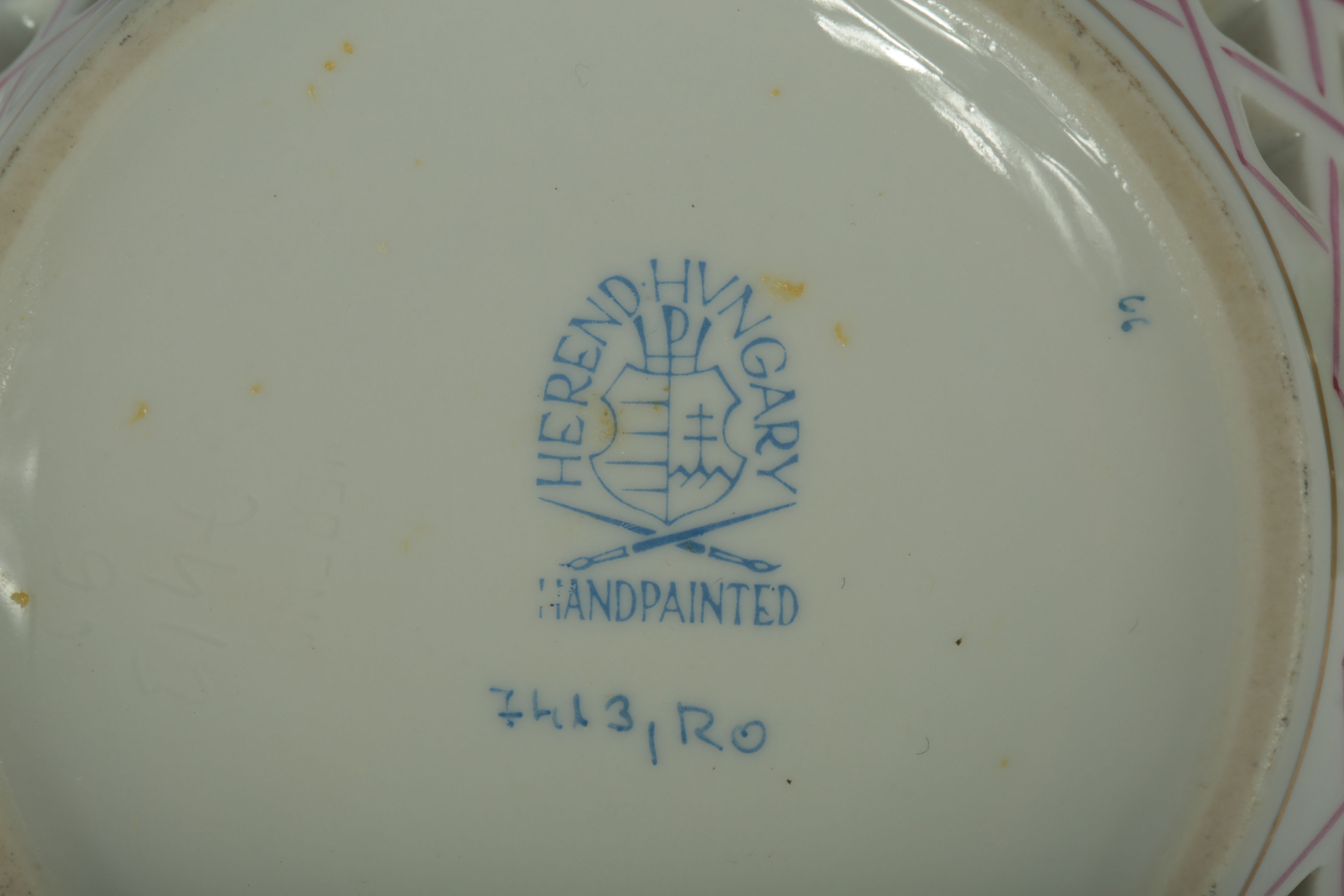 Herend Hungary Hand-Painted Porcelain Bowl