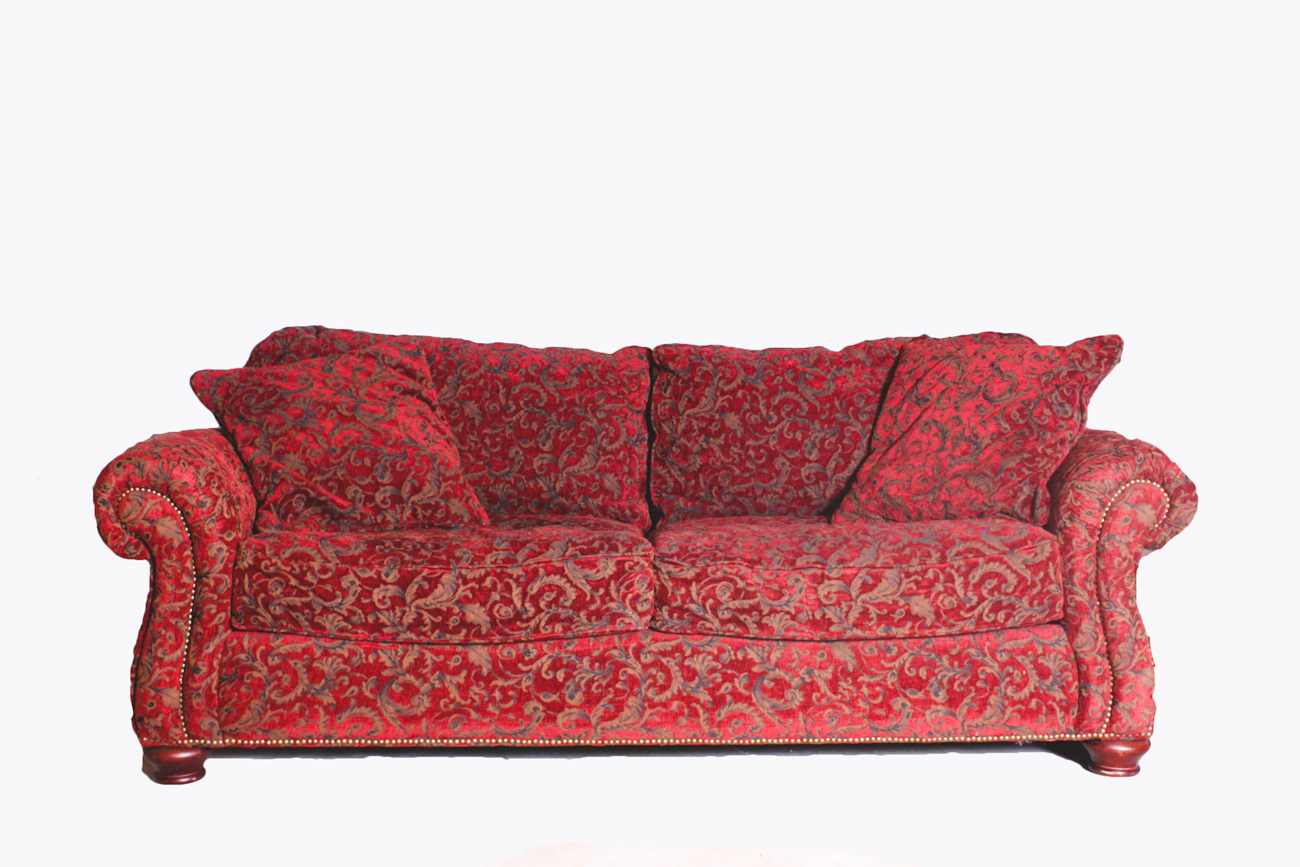 Damask Patterned Sofa by Bernhardt Furniture Co.