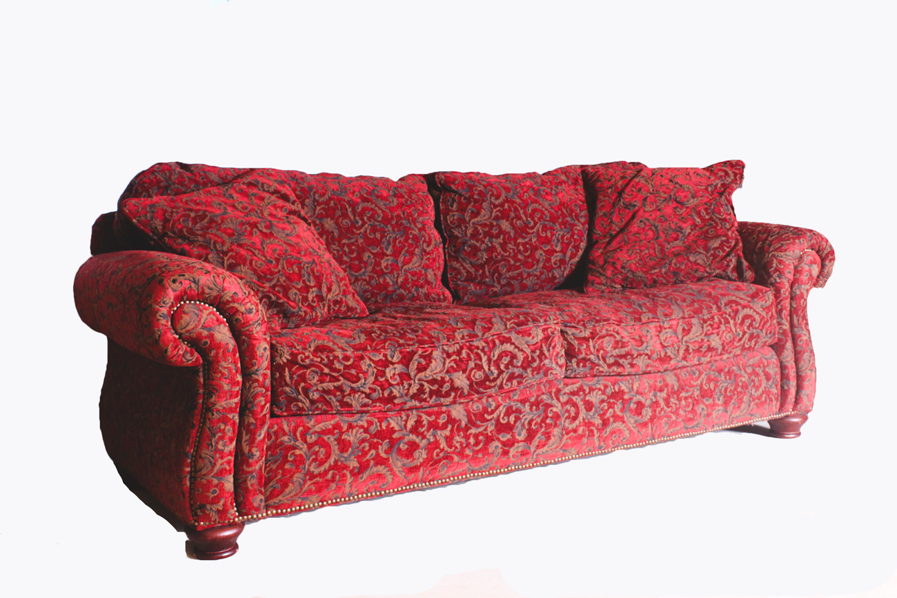 Damask Patterned Sofa by Bernhardt Furniture Co.