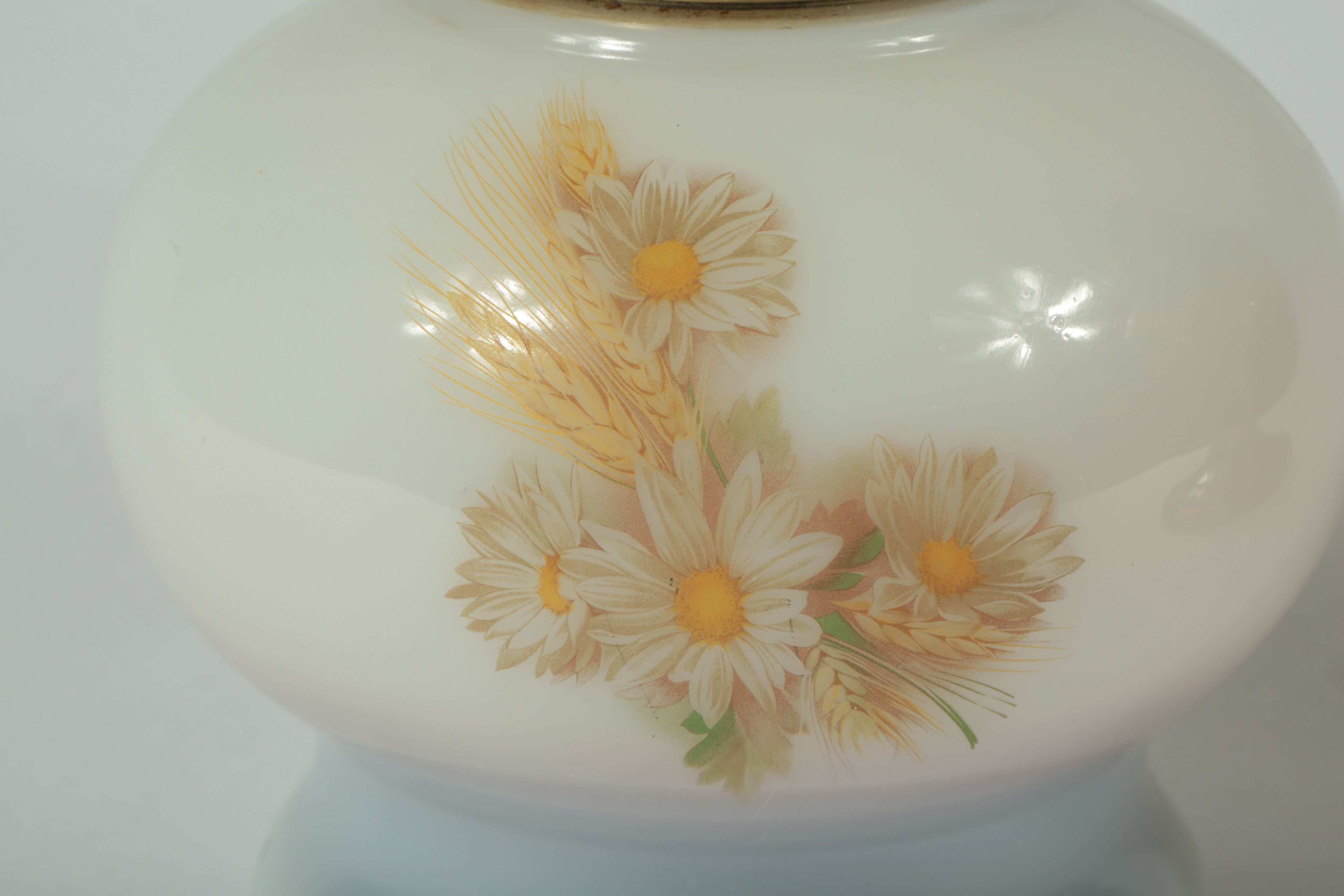 Pair of Vintage Glass Oil Lamps