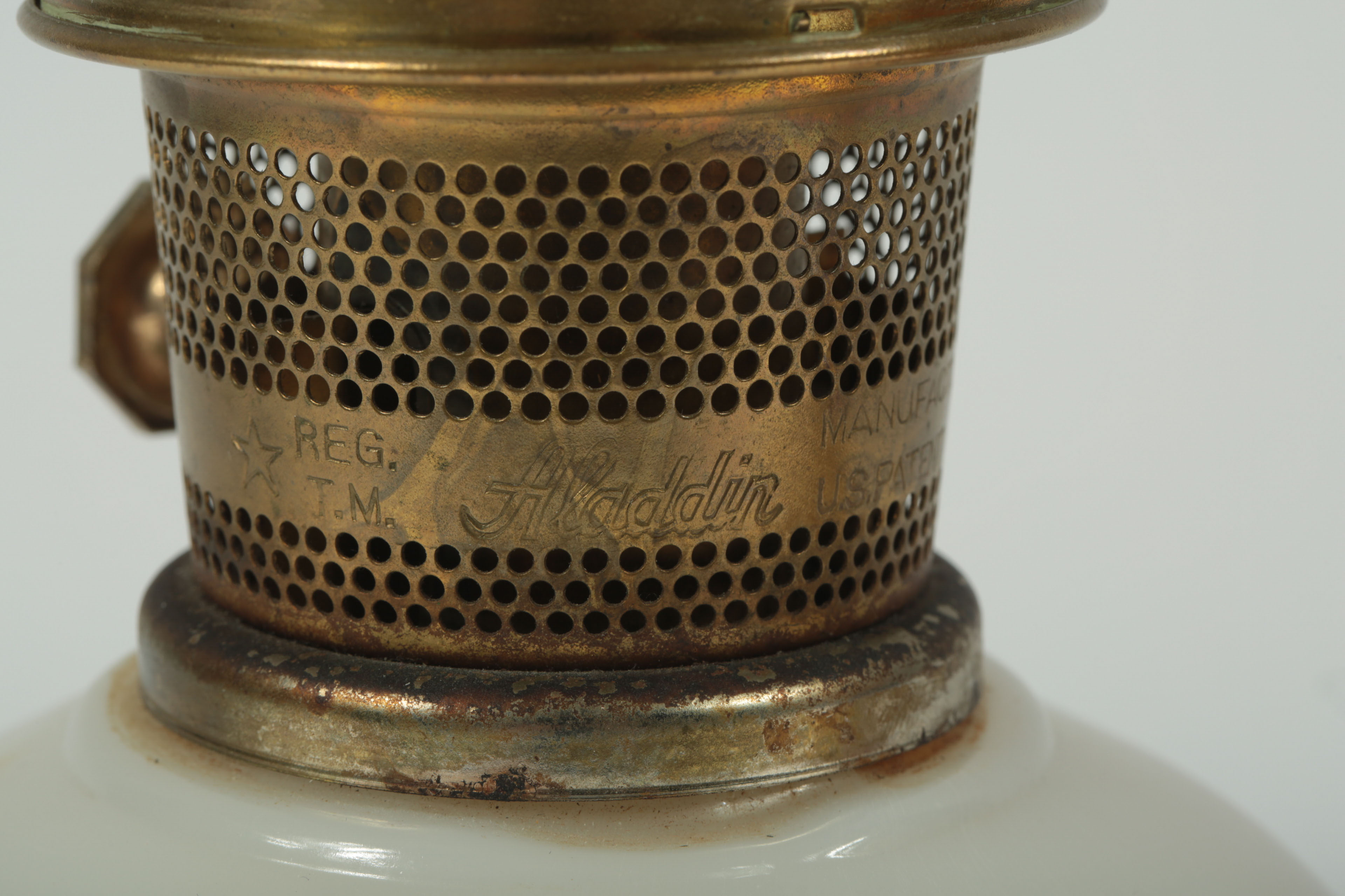 Pair of Vintage Glass Oil Lamps