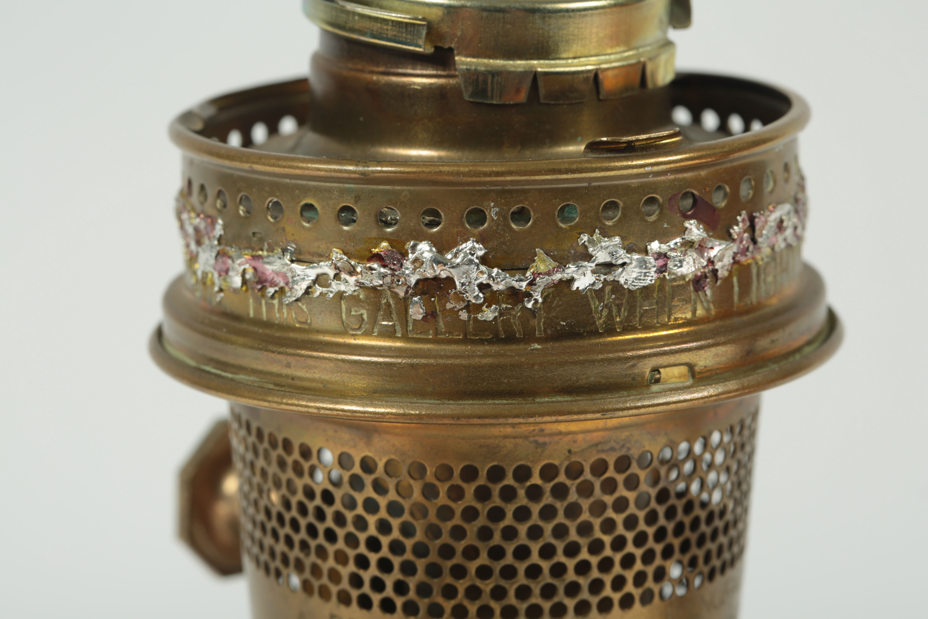 Pair of Vintage Glass Oil Lamps