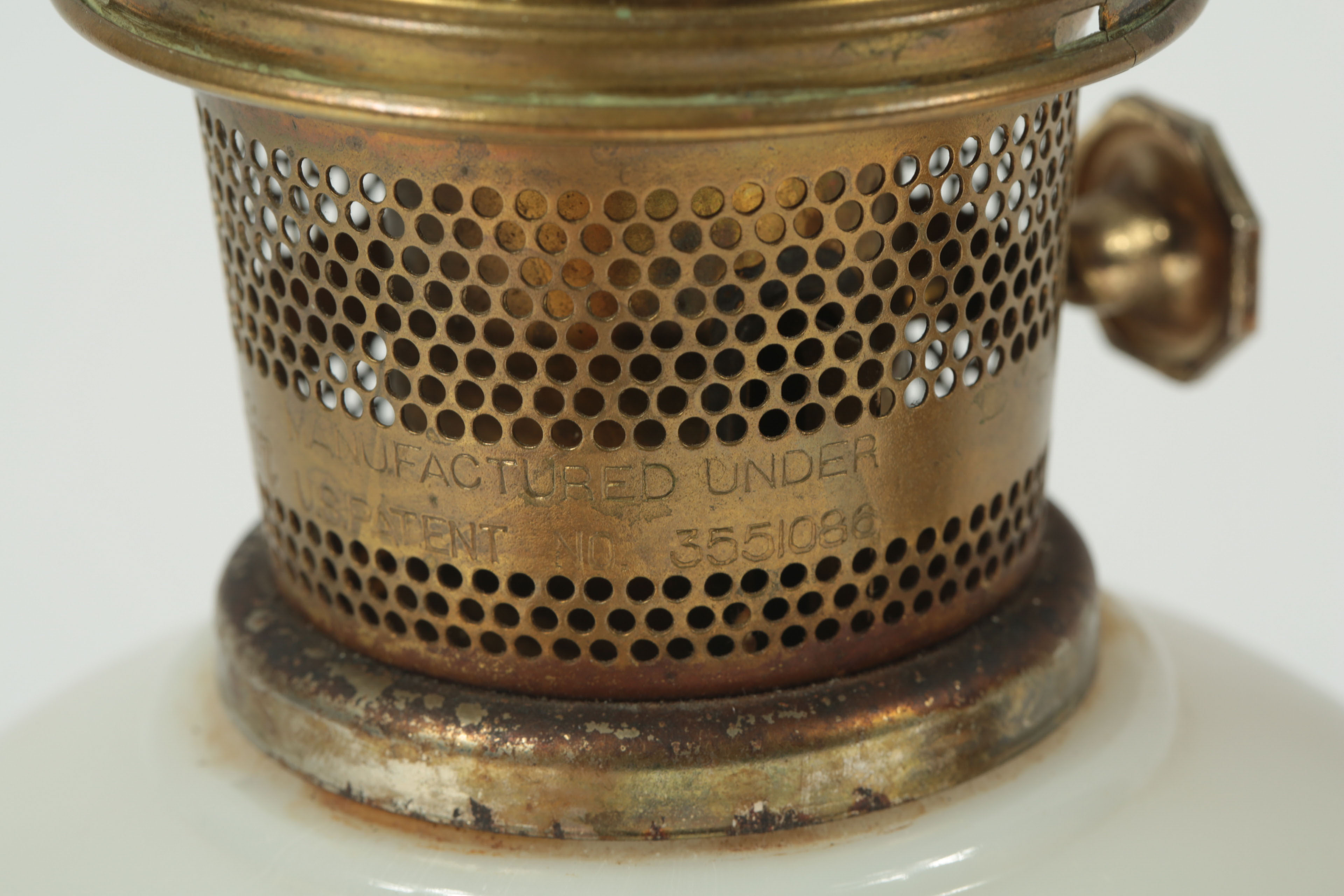 Pair of Vintage Glass Oil Lamps