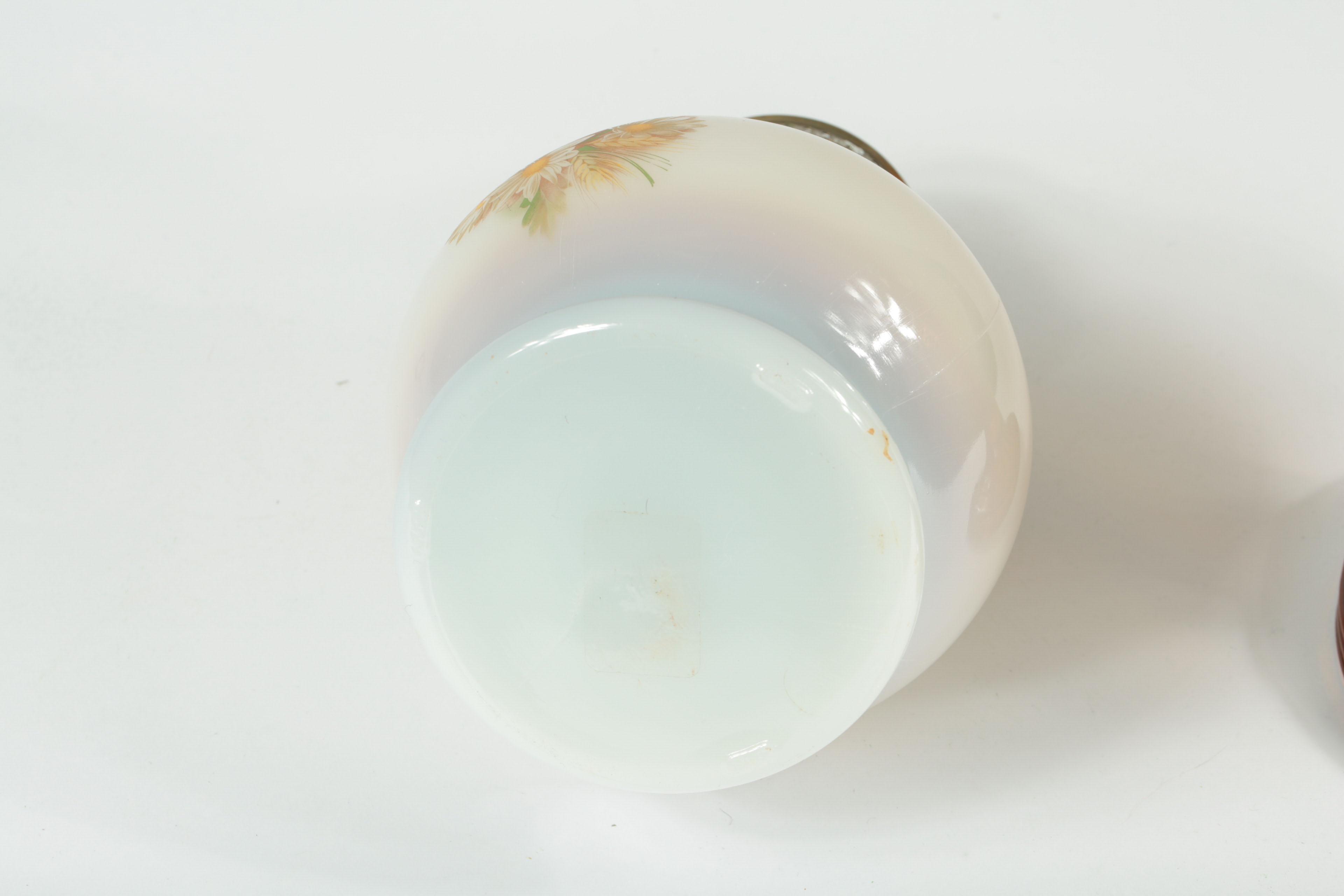 Pair of Vintage Glass Oil Lamps