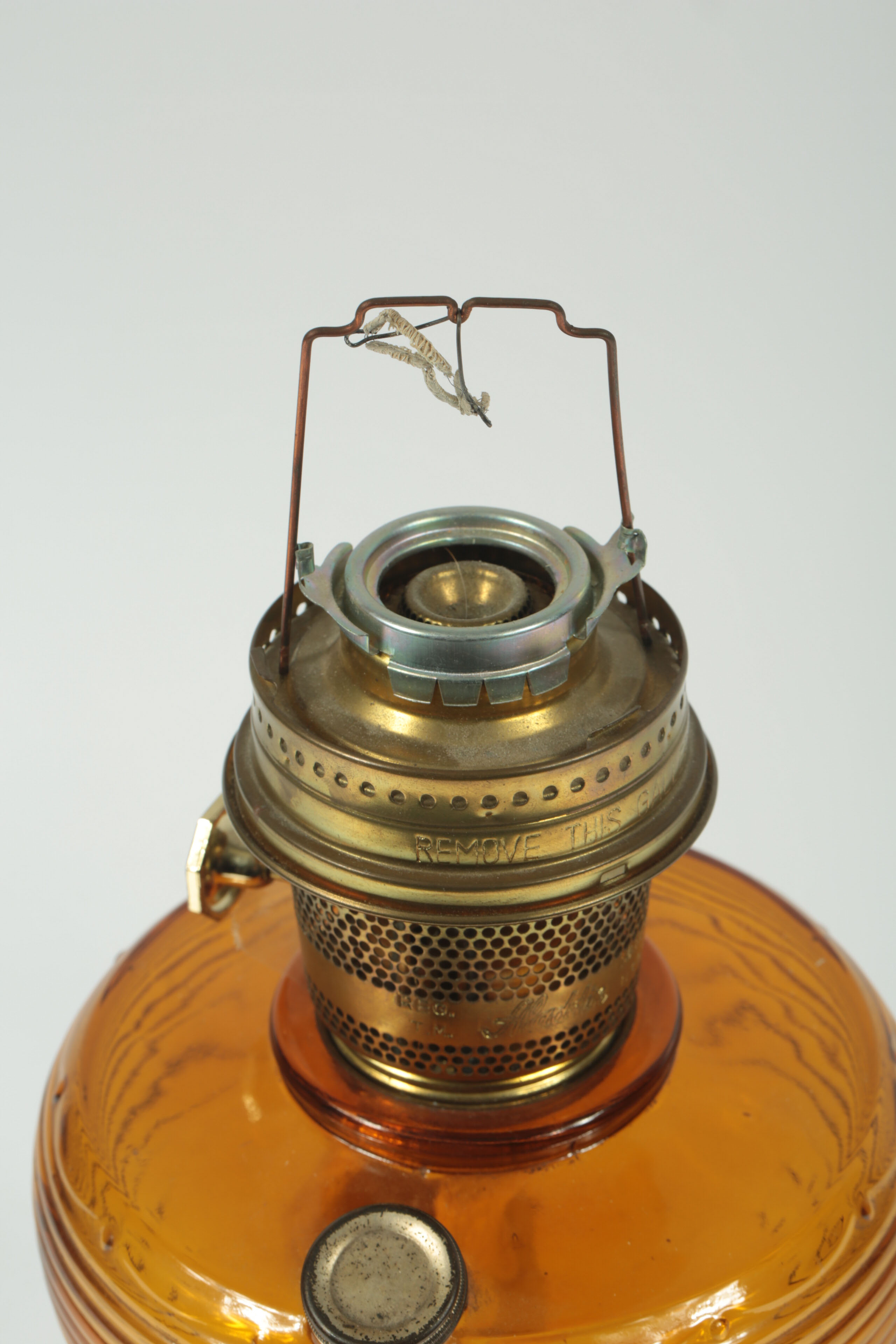 Pair of Vintage Glass Oil Lamps