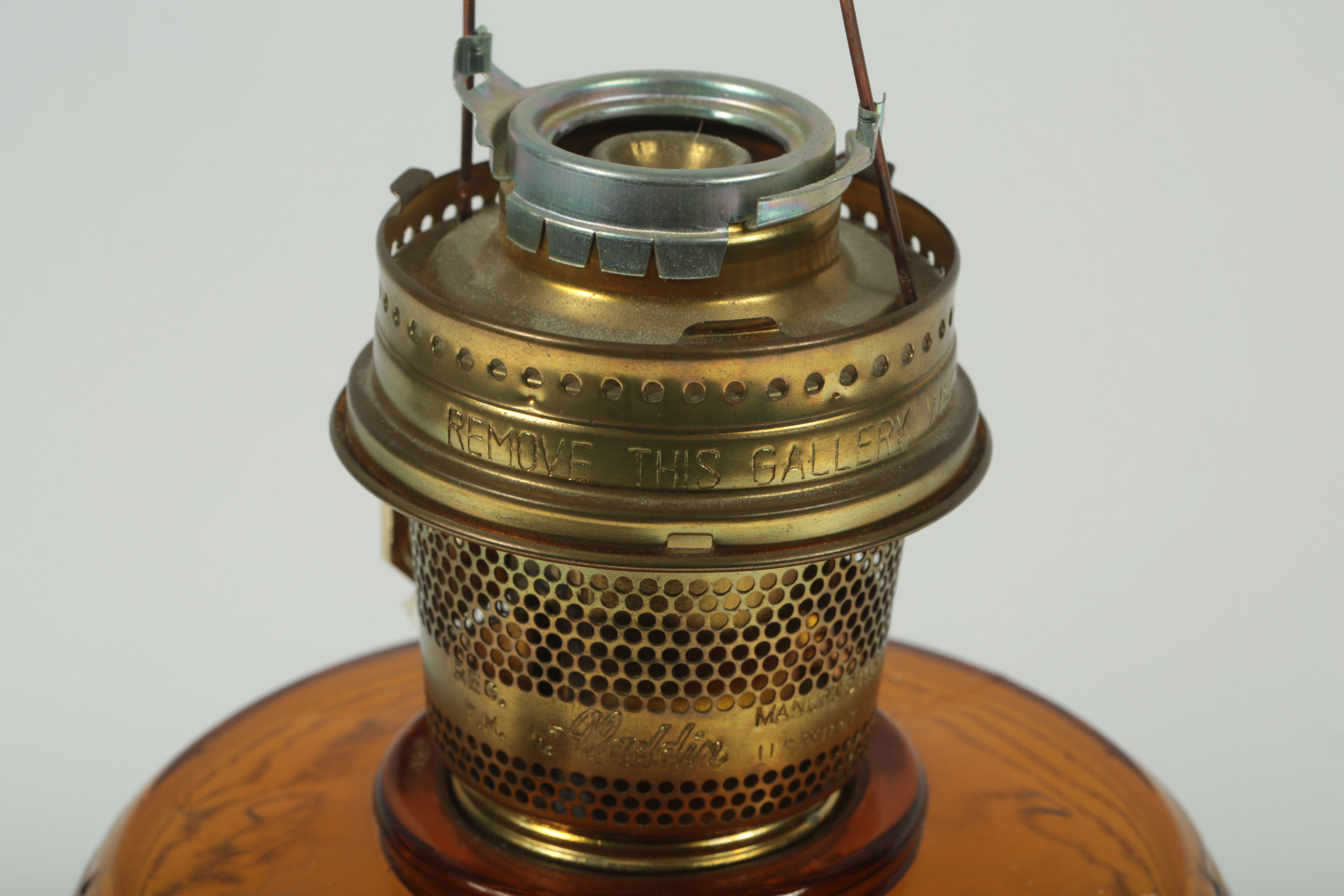 Pair of Vintage Glass Oil Lamps