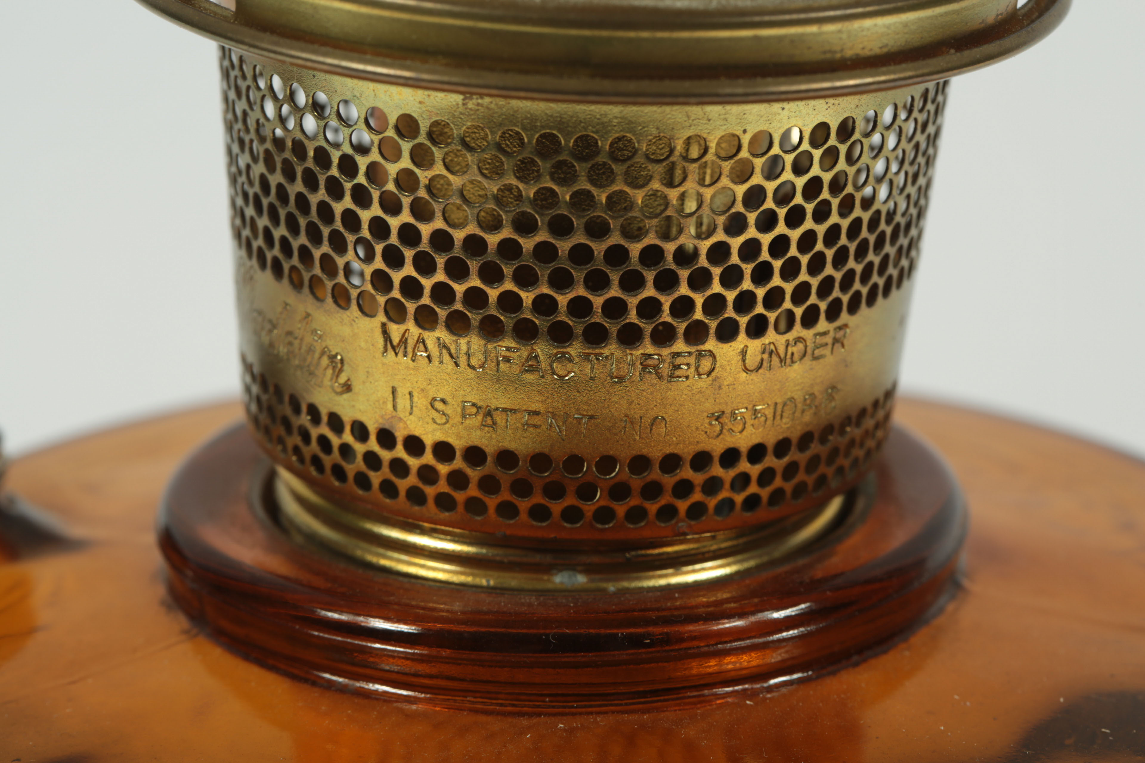 Pair of Vintage Glass Oil Lamps