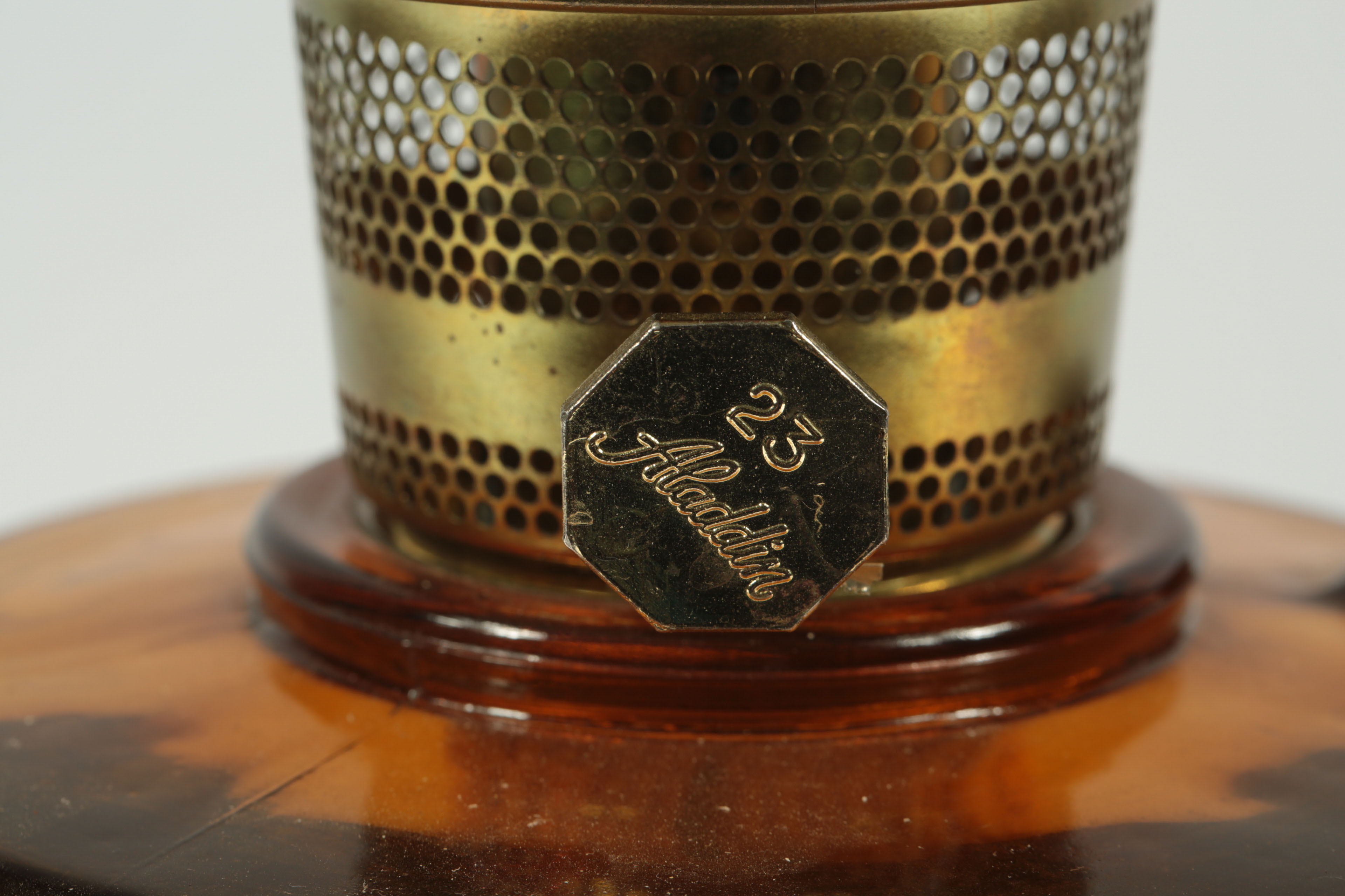 Pair of Vintage Glass Oil Lamps