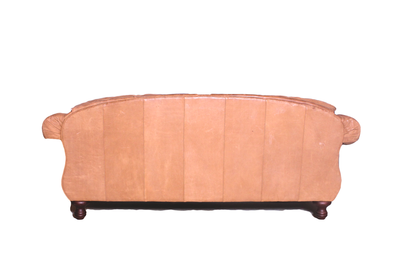Tan Suede Sofa by Bernhardt Furniture Co.