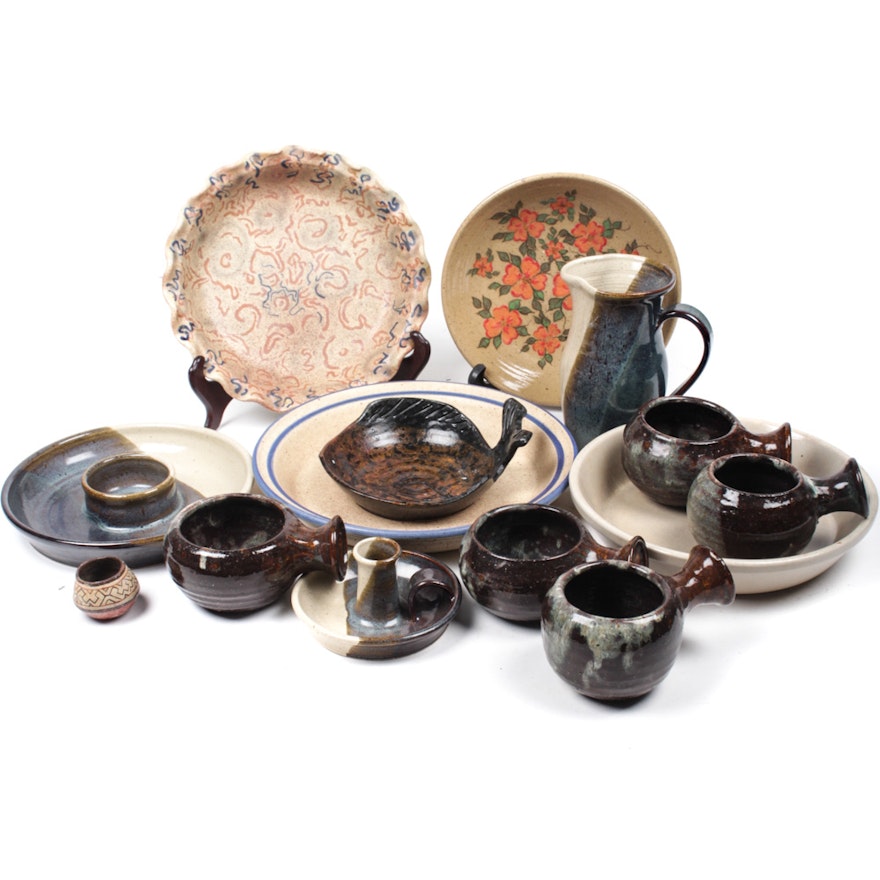 Stoneware Tableware Assortment Including Robinson Ransbottom