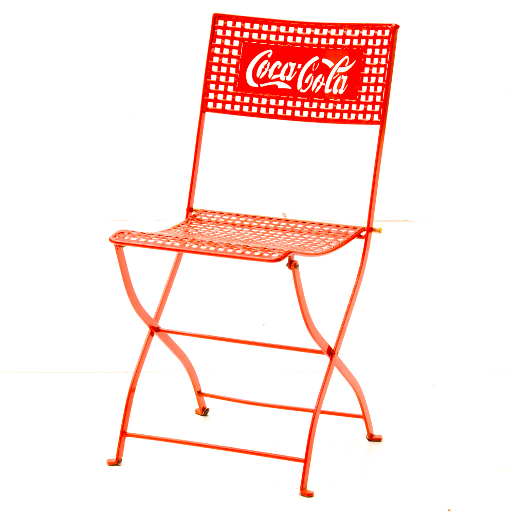 Coca-Cola Metal Folding Chair