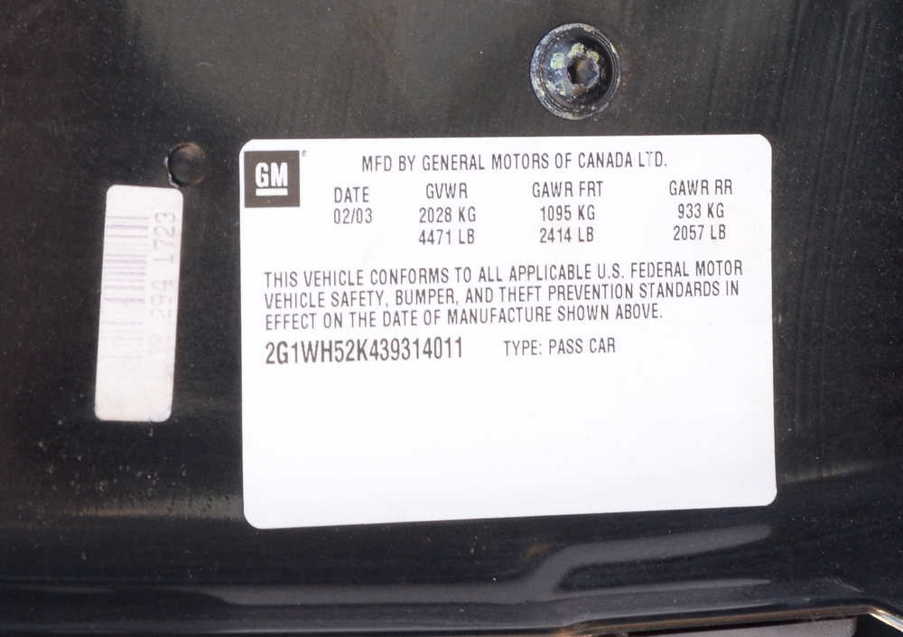 2003 Black Chevrolet Impala LS Sedan