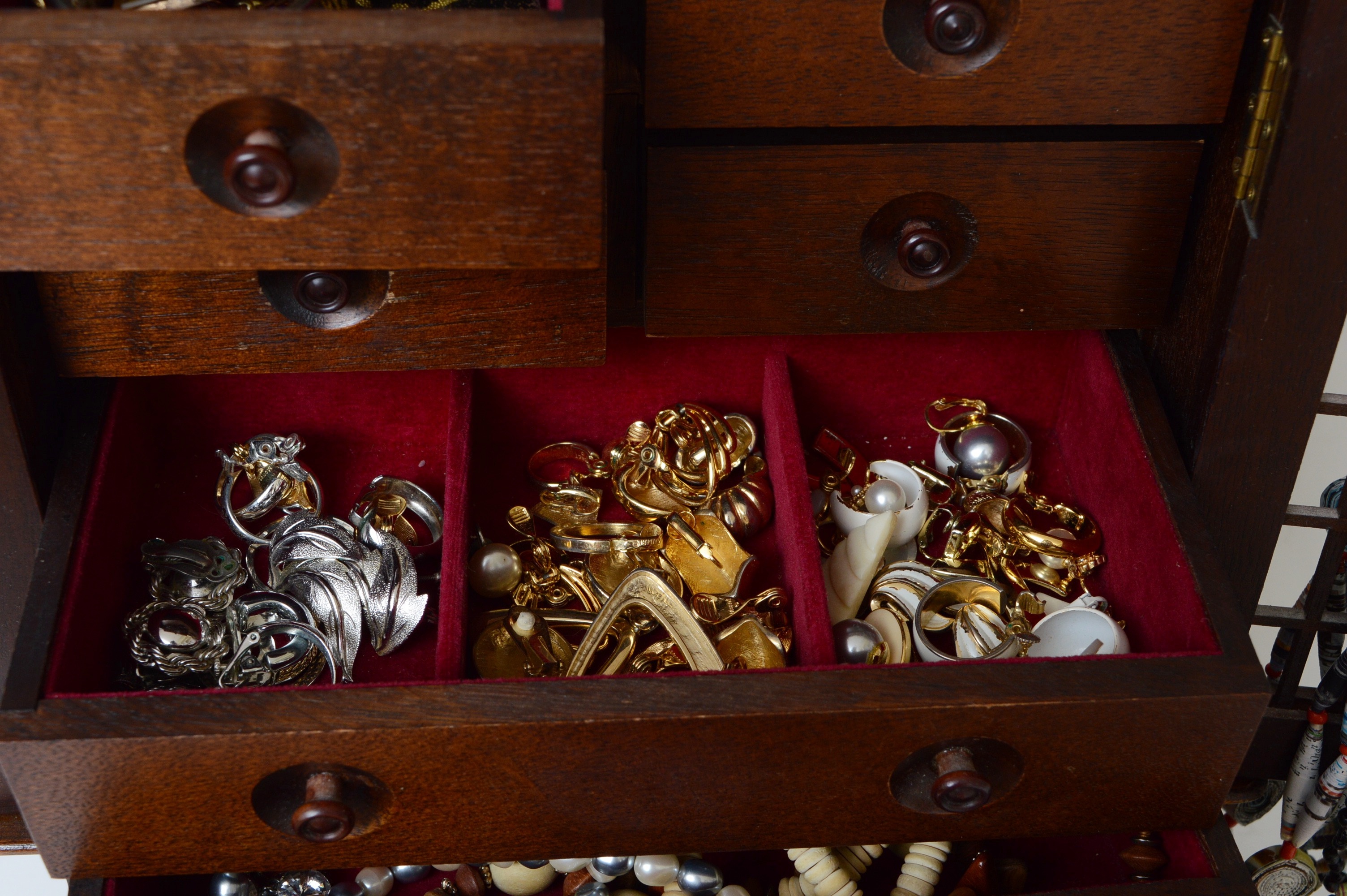 Costume Jewelry and Jewelry Box