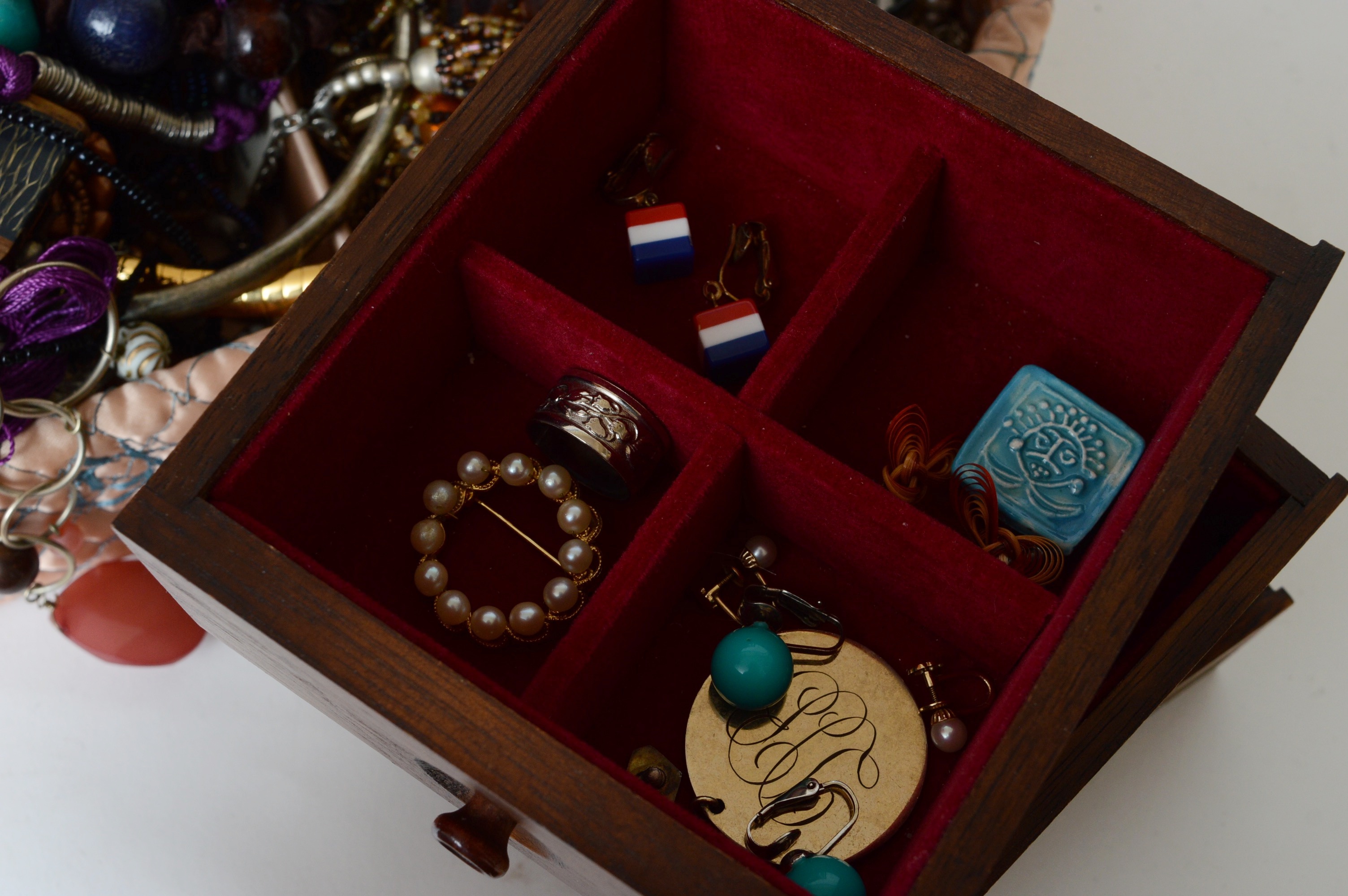 Costume Jewelry and Jewelry Box