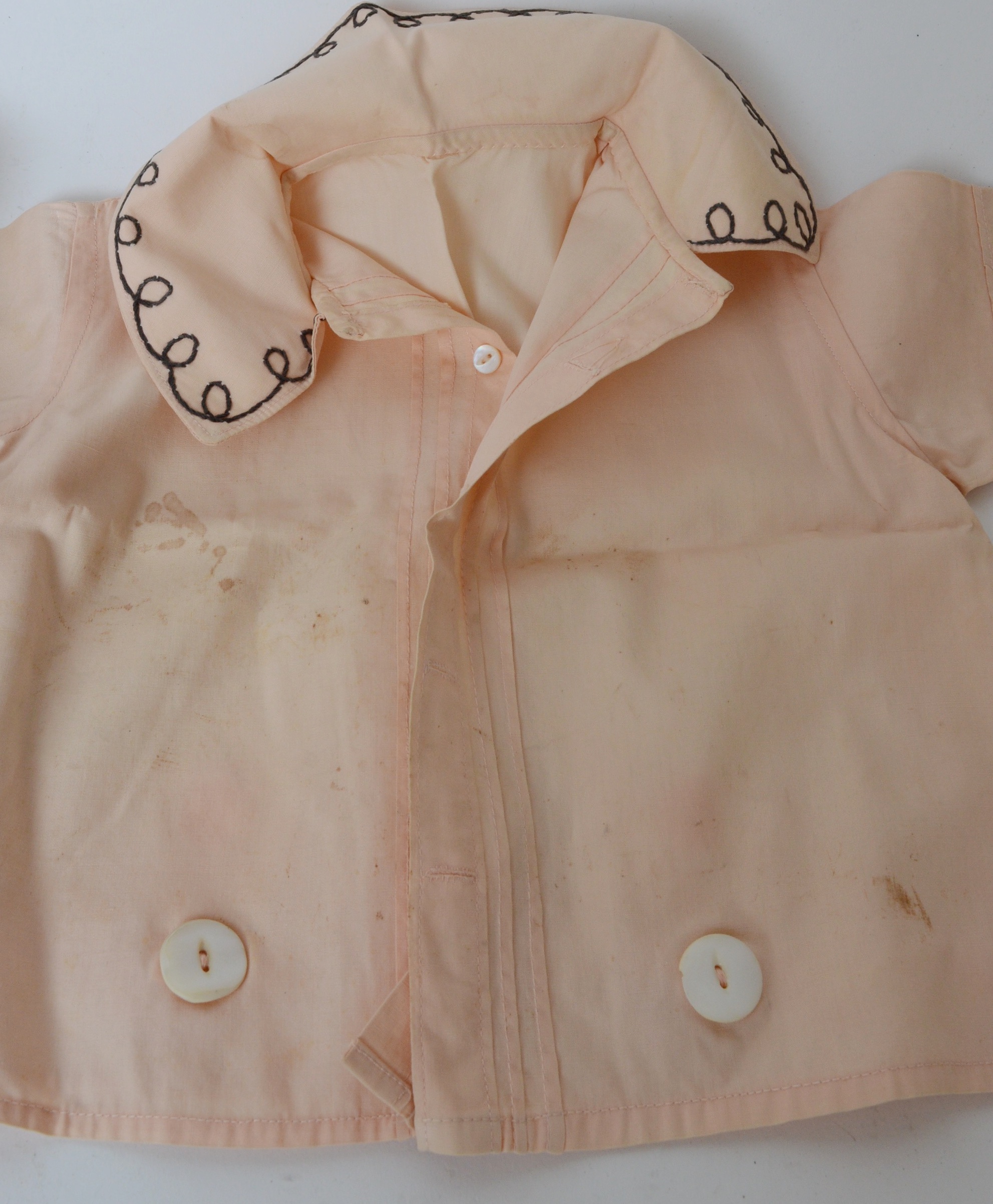 Child's Oak Rocking Chair and Antique Doll