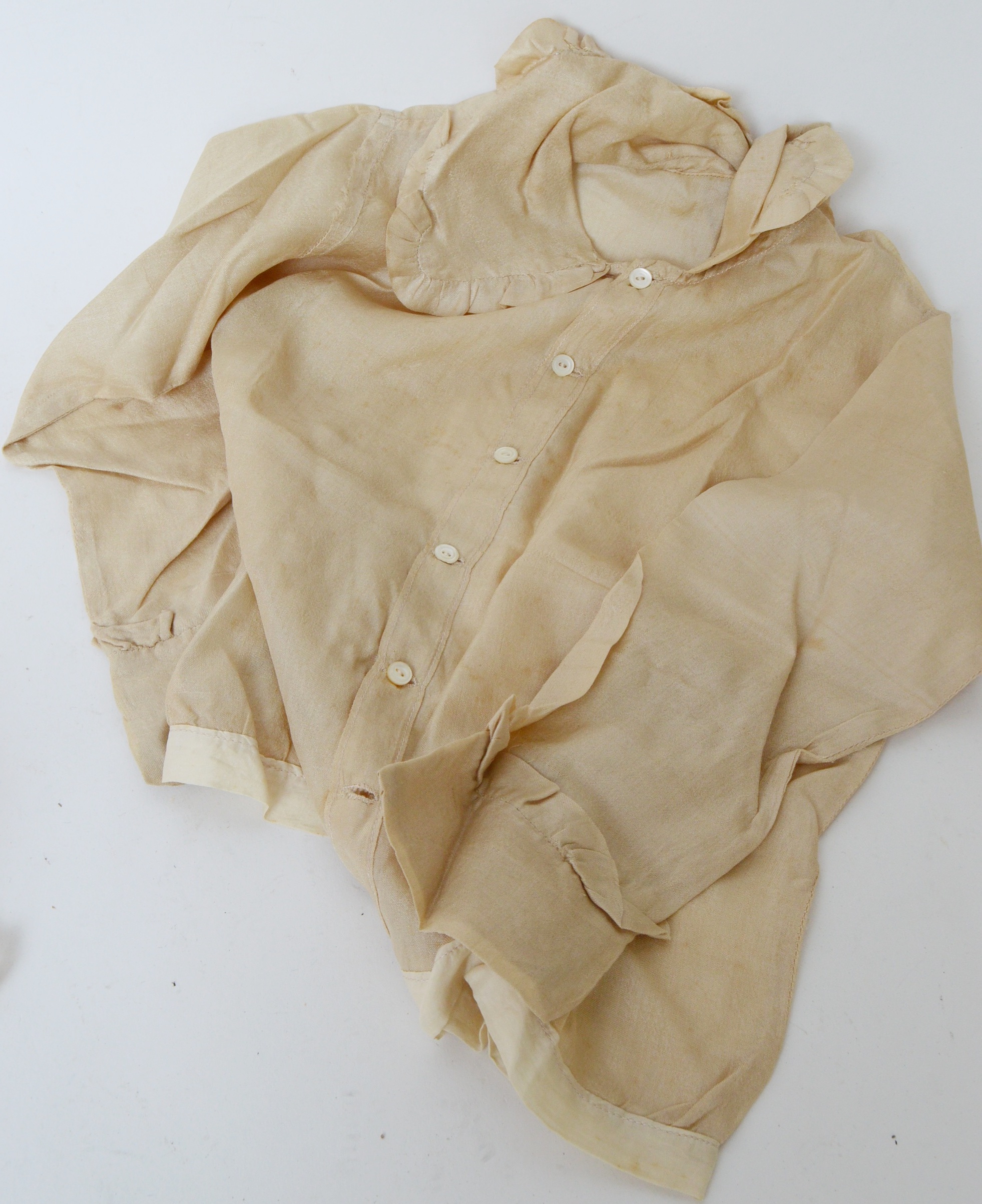 Child's Oak Rocking Chair and Antique Doll