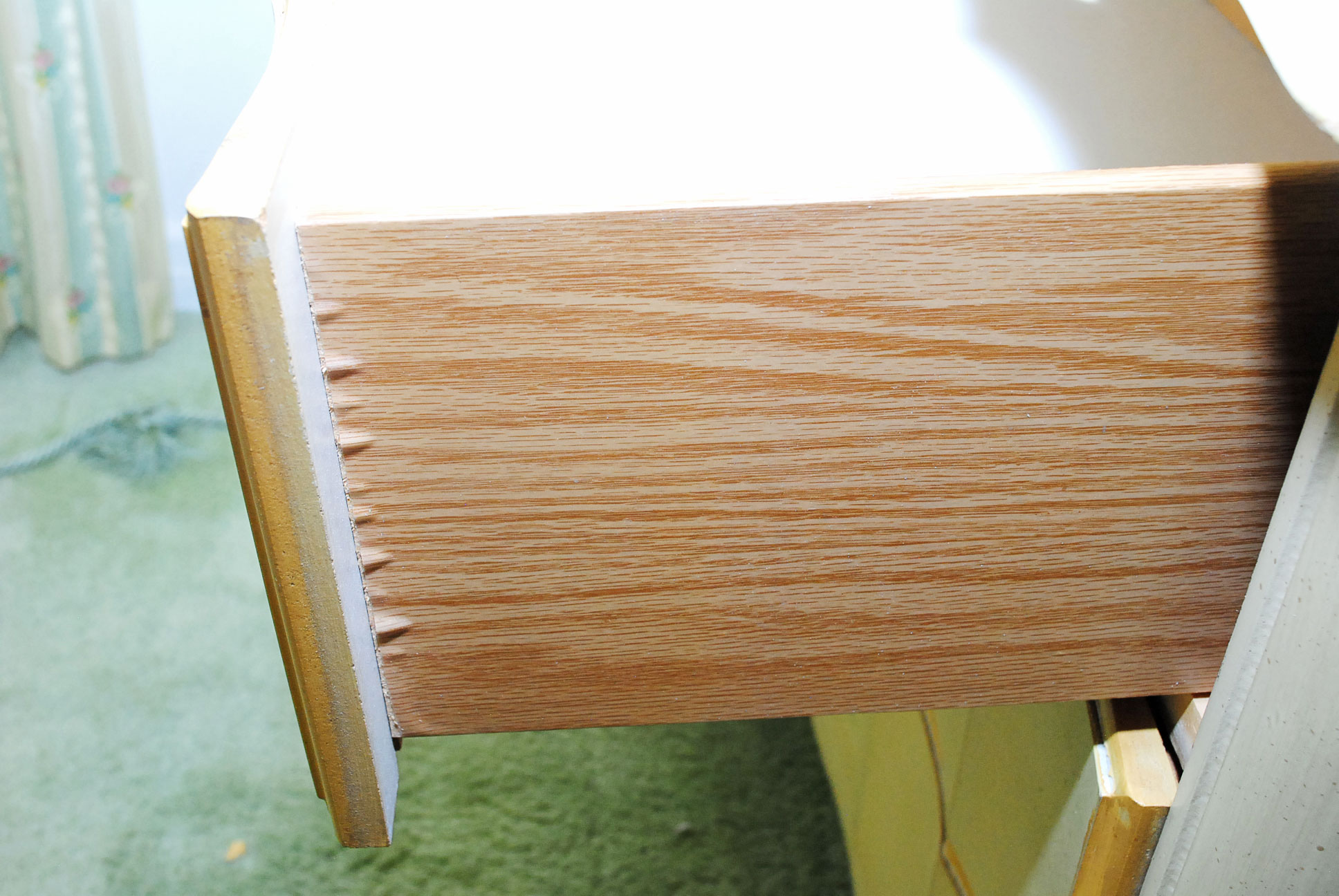 Painted French Provincial Chest With Bookcase and Desk With Chair by Broyhill