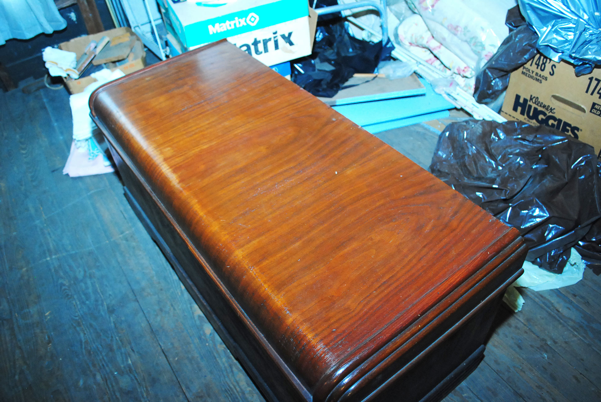 Vintage Art Deco Style Waterfall Cedar Chest