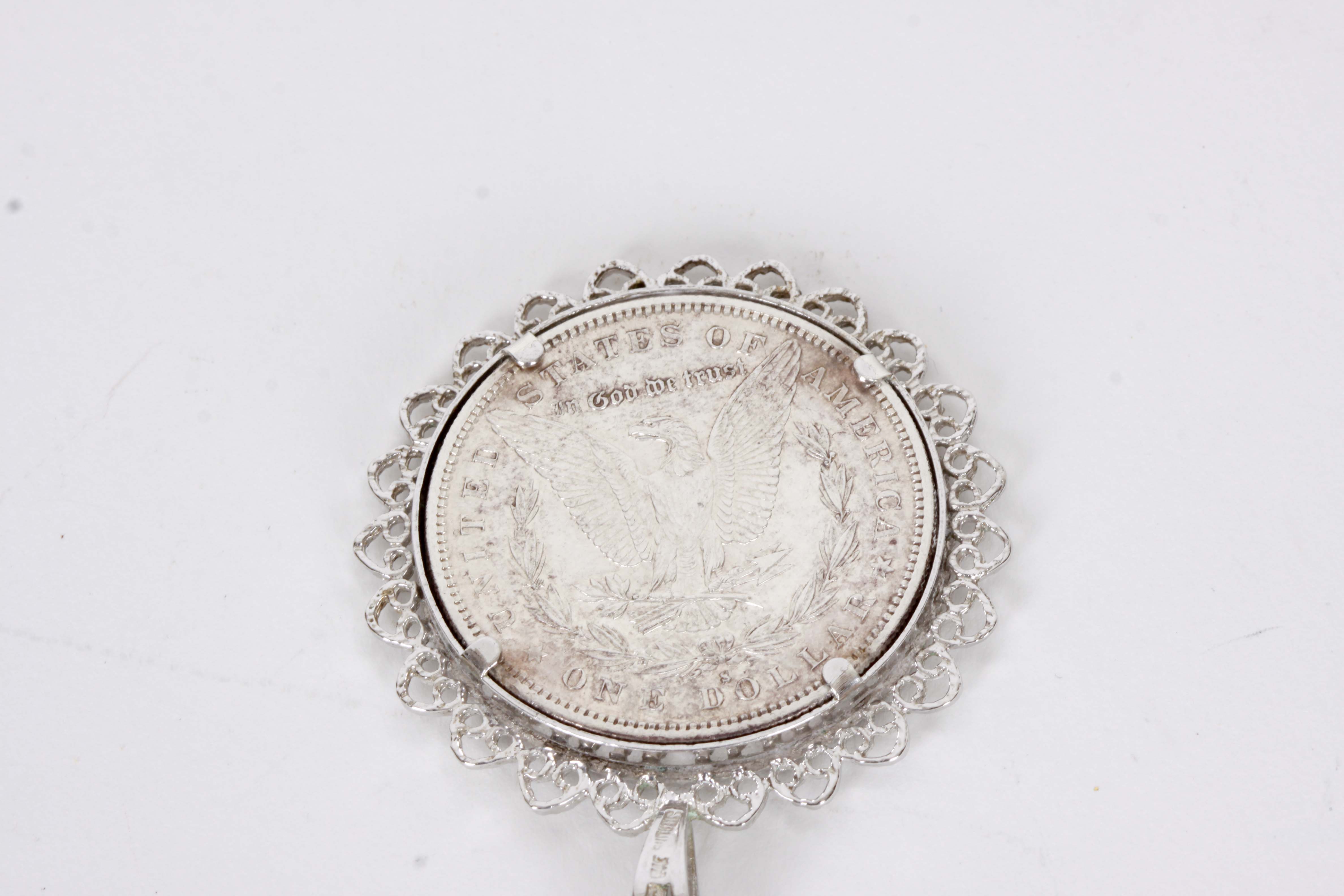 Sterling Silver Coin Bracelet and Pendant Necklace