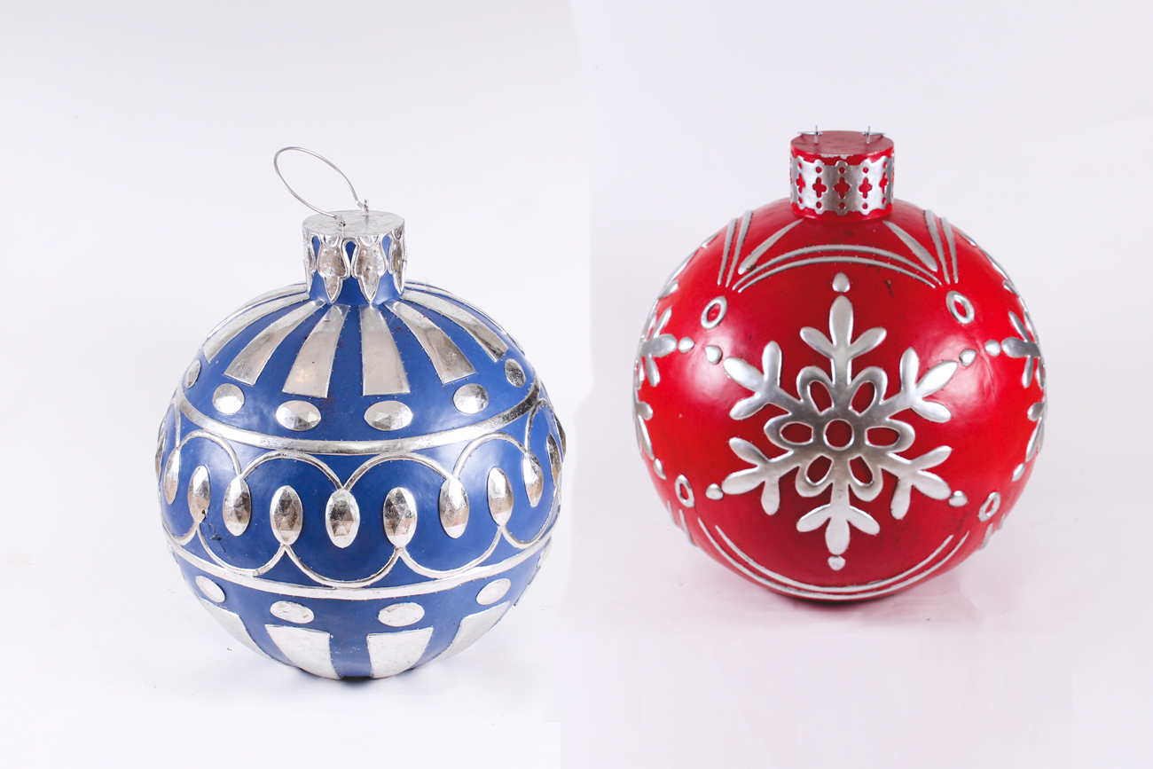 Metallic Silver Accented Yard Ornaments by Frontgate