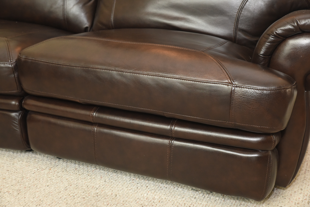 Brown Leather Sectional Sofa by Havertys Furniture