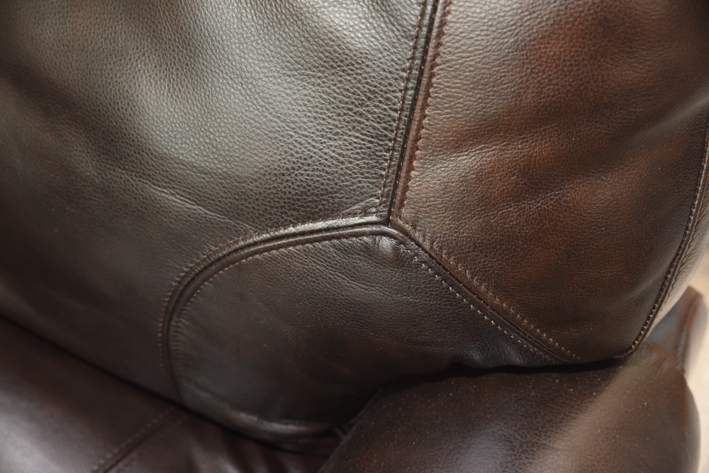 Brown Leather Sectional Sofa by Havertys Furniture