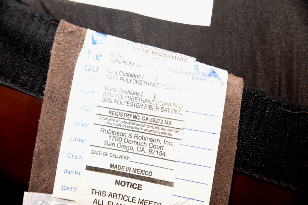 Brown Leather Curved Sectional Sofa with Ottoman by Star Furniture