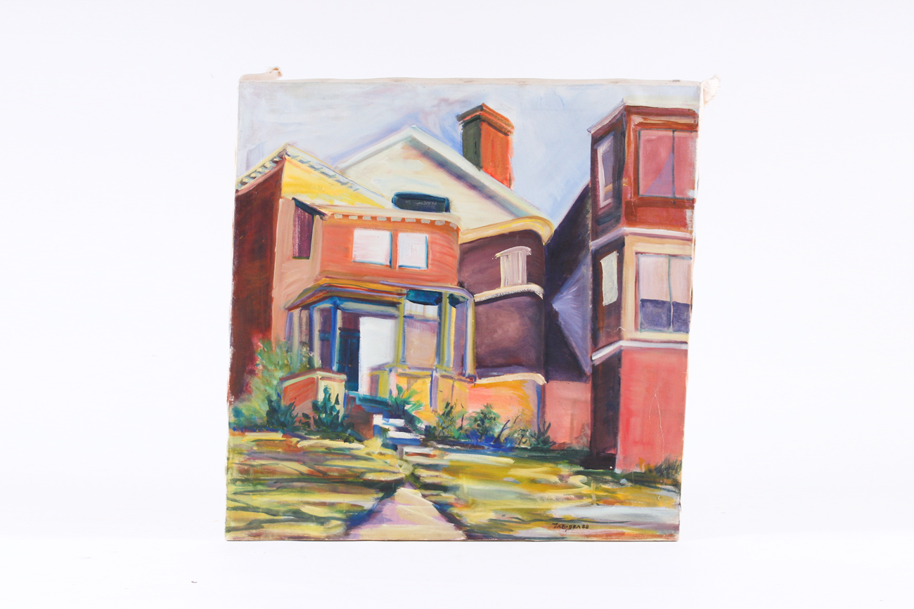 Pair of Vintage Brian Traeger Oil on Canvas Paintings