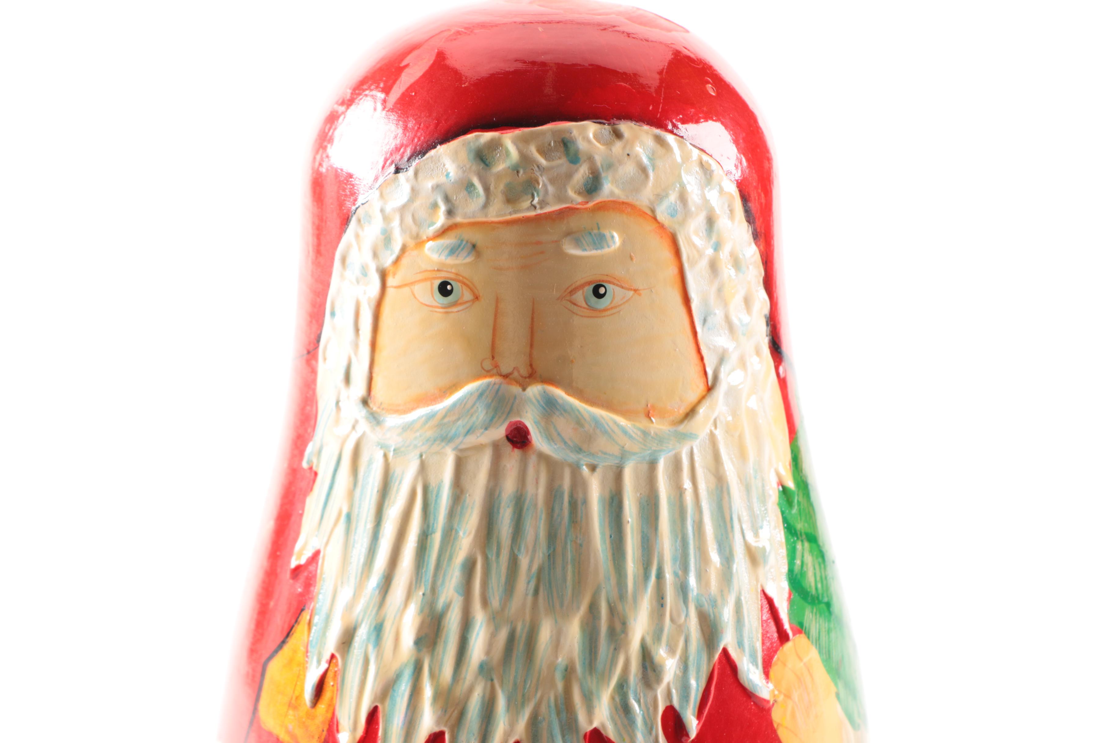 Traditional and Santa Matryoshka Nesting Dolls